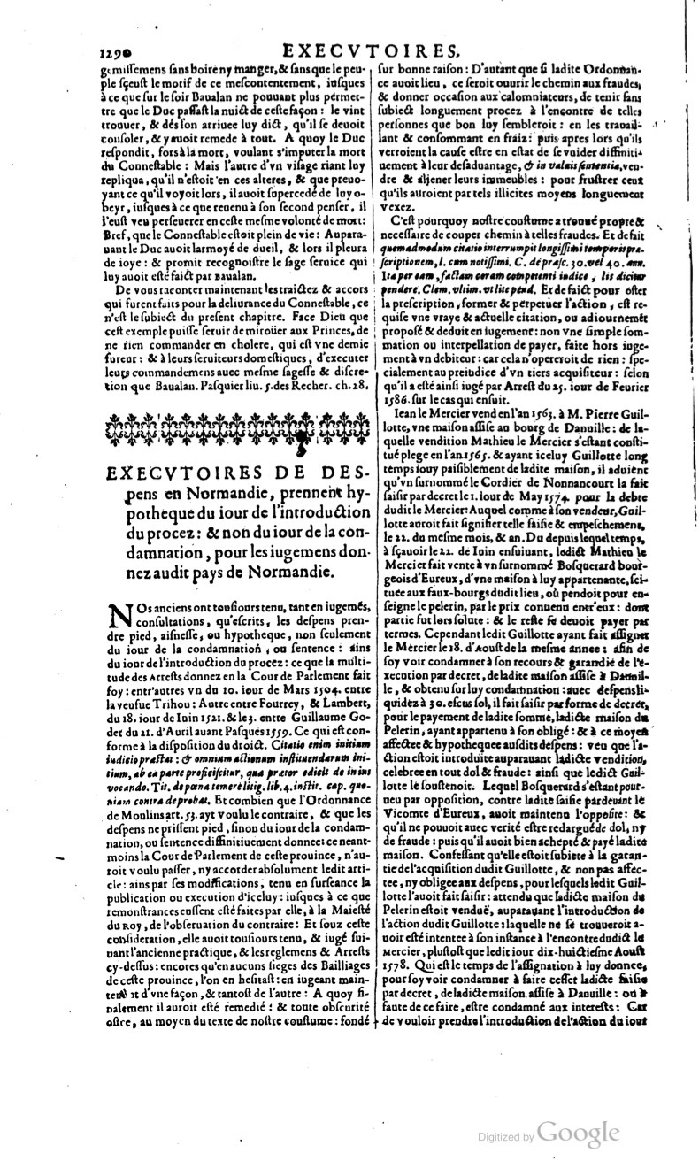 1629 - Veuve Nicolas Buon - Trésor du droit français (21754 T. 1) - BM Lyon