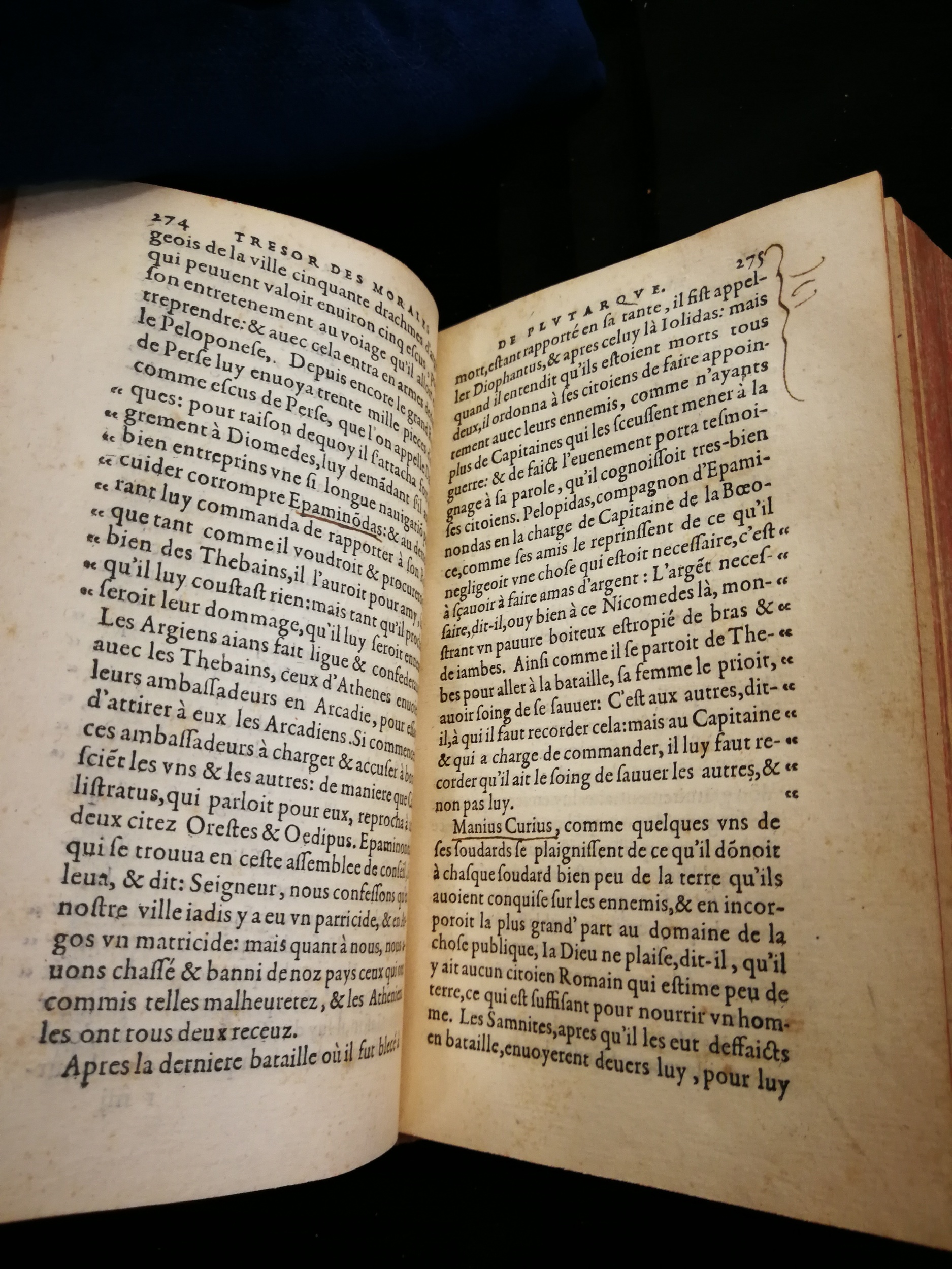 1577 - Jean Poupy - Trésor des morales de Plutarque - Les Méjanes, Aix-en-Provence