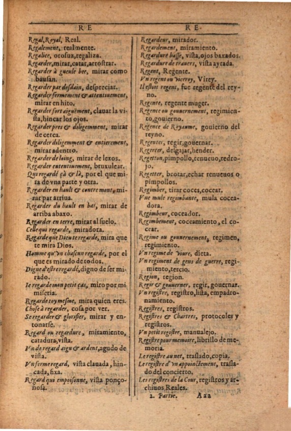 1607 - Marc Orry - Trésor des deux langues espagnole et française (Première et Seconde parties) - ÖNB Wien 1607 - Marc Orry - Trésor des deux langues espagnole et française (Première et Seconde parties) - ÖNB Wien