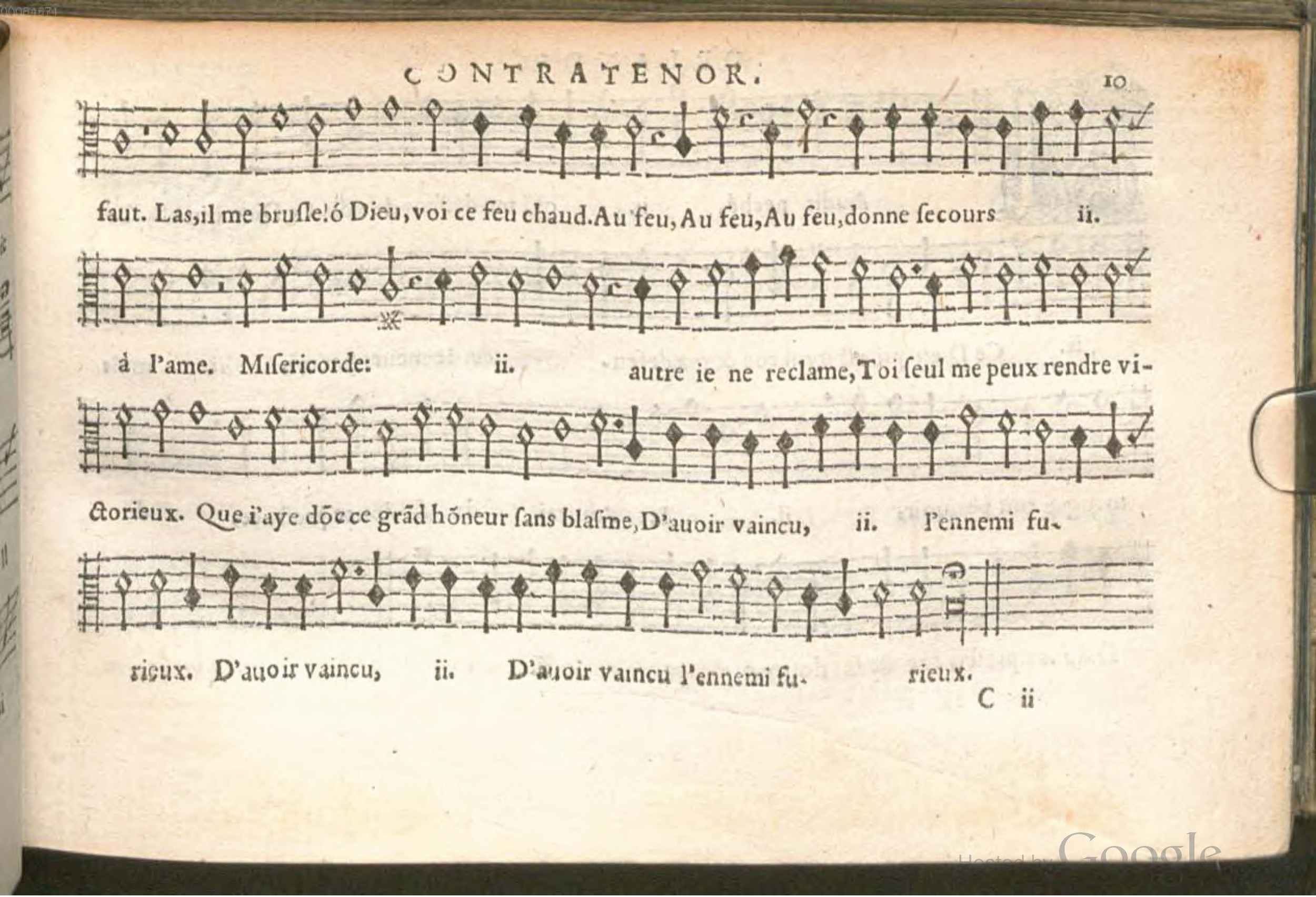 1576 - [Pierre de Saint-André] - Trésor de musique d’Orlande de Lassus Contratenor - BSB Munich
