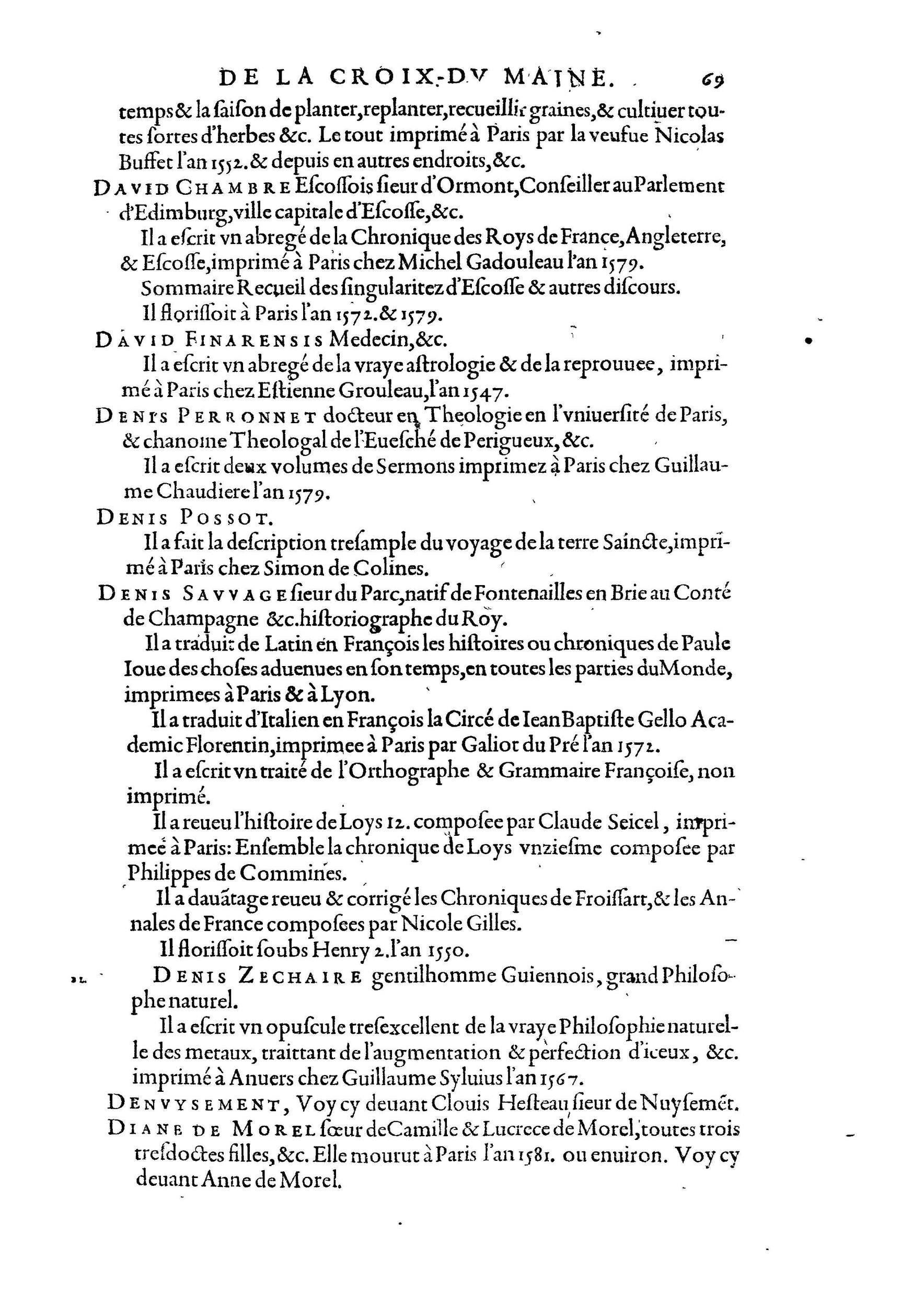 1584 - Abel L&#039;Angelier - Bibliothèques françaises - BnF