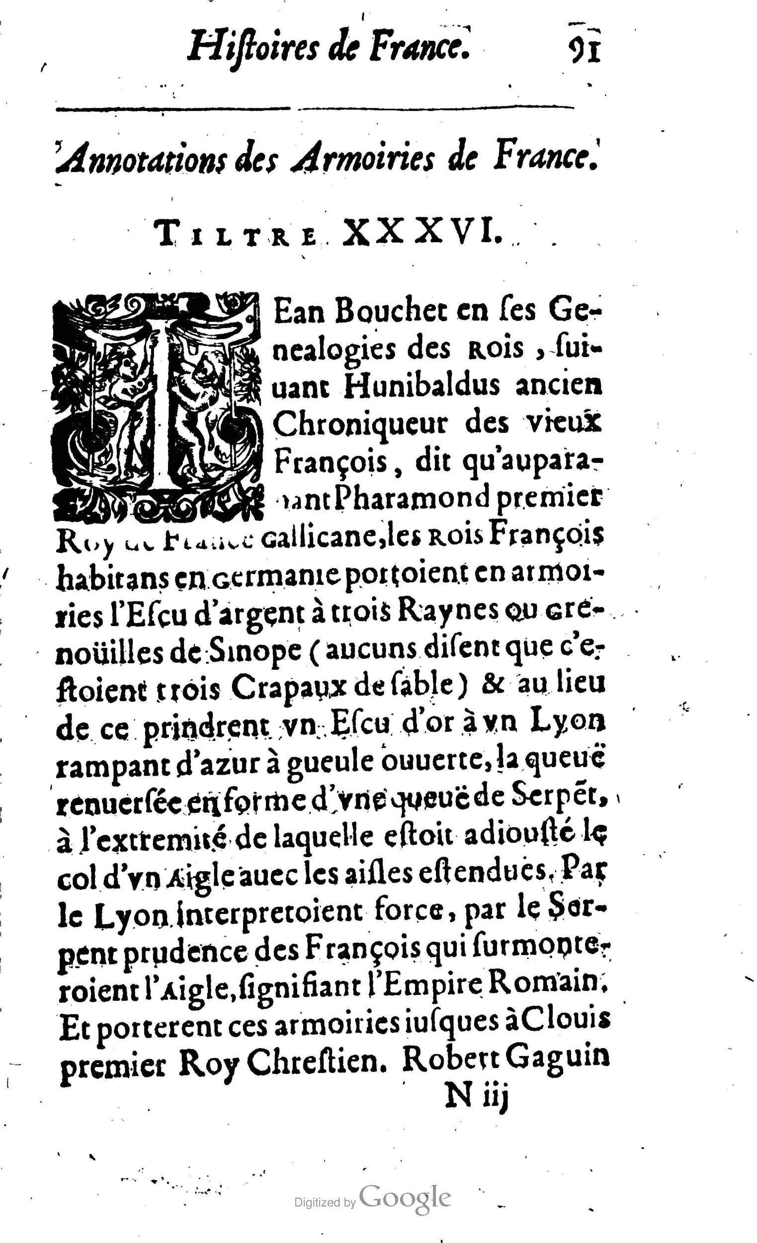 1638 - Jean Corrozet - Trésor des histoires de France - BM Lyon
