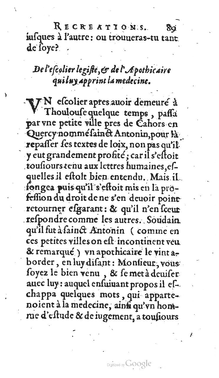 1627 - Jean Delamare - Trésor des récréations - BSB Munich