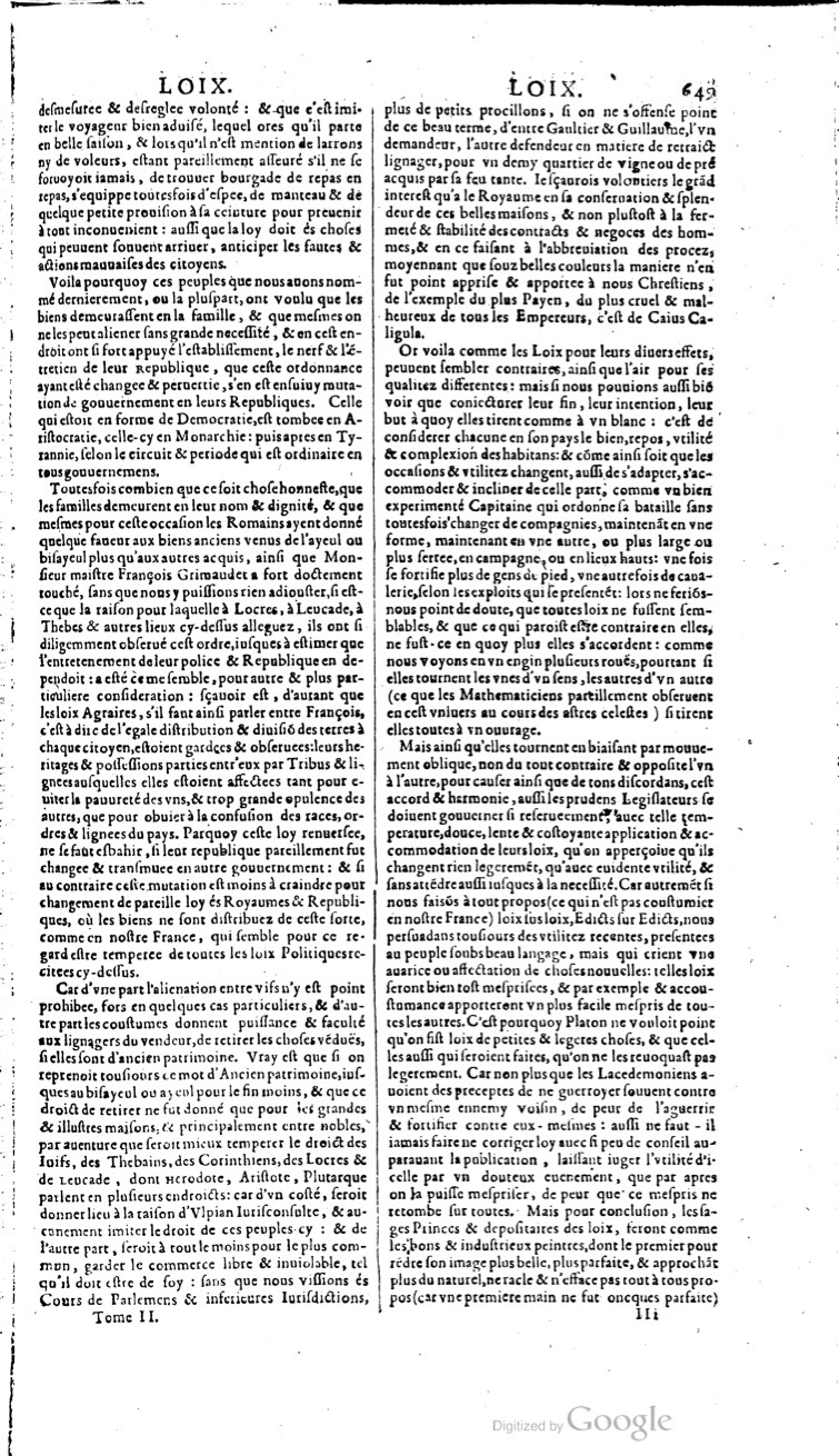 1629 - Veuve Nicolas Buon - Trésor du droit français (21754 T. 2) - BM Lyon