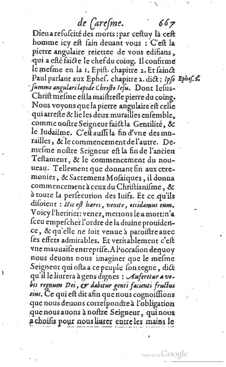 1607 - Nicolas Du Fossé - Trésor quadragésimal - T 01 - BM Lyon