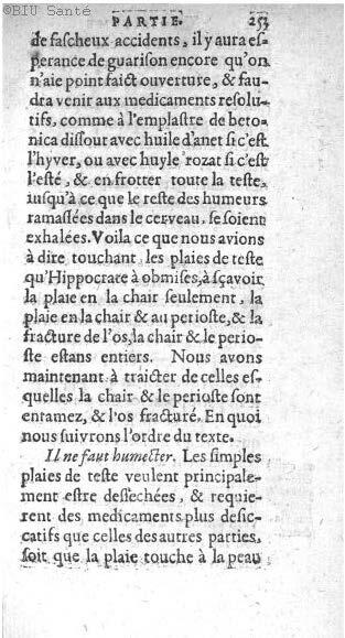 1612 - Thomas Portau - Trésor de chirurgie - BIU Santé