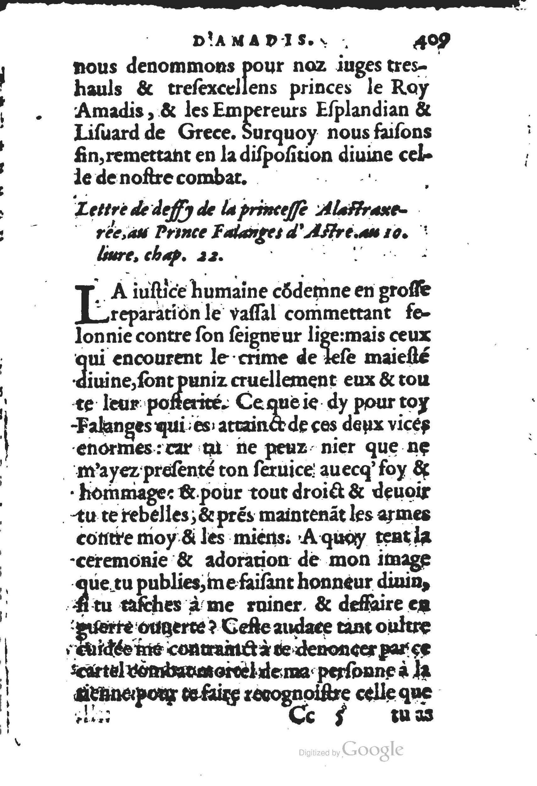 1560 - Jean d’Ogerolles et Gabriel Cotier Lyon - Trésor des Amadis - BSB Munich