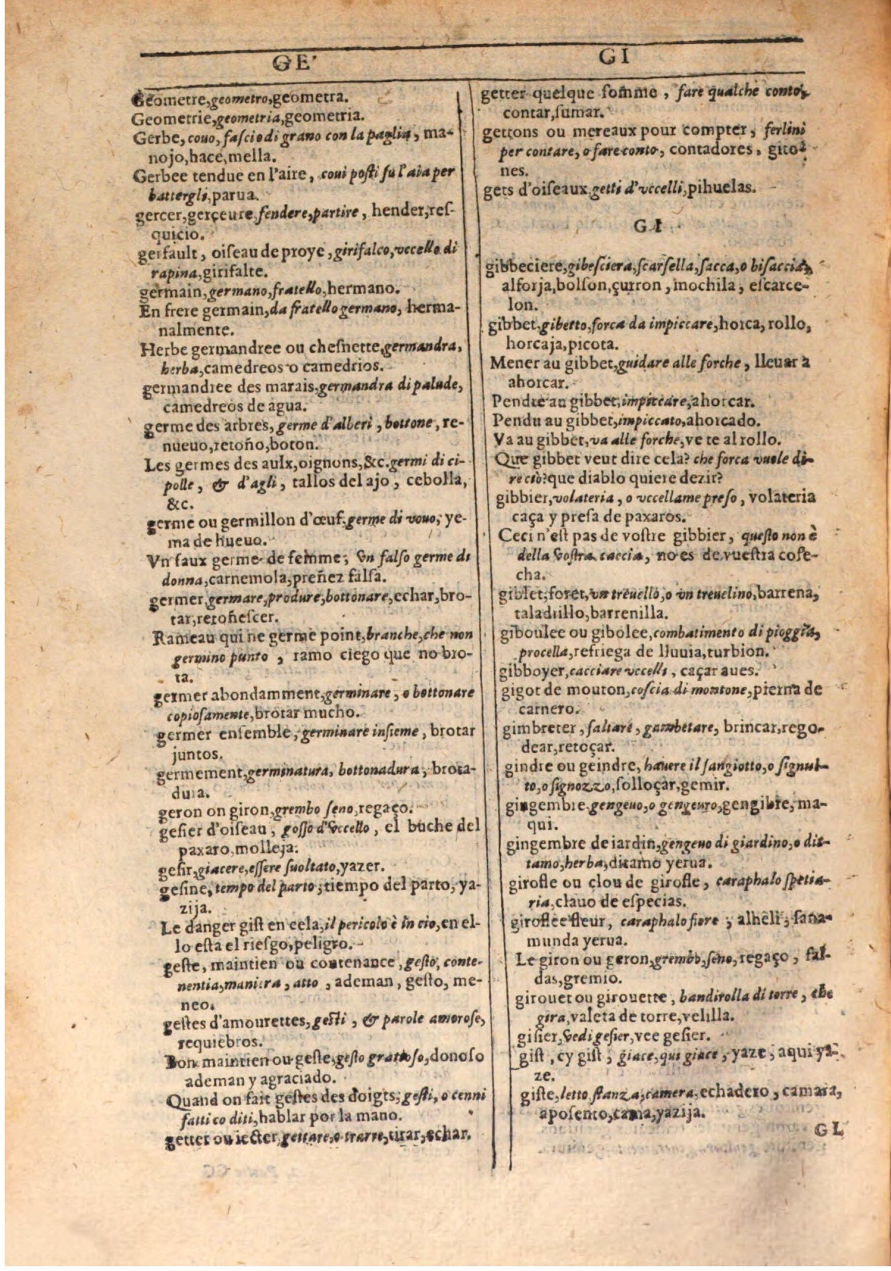 1609 - Philippe Albert et Alexandre Pernet - Trésor des trois langues française, italienne et espagnole (Seconde partie) - BSB Munich 1609 - Philippe Albert et Alexandre Pernet - Trésor des trois langues française, italienne et espagnole (Seconde partie) - BSB Munich