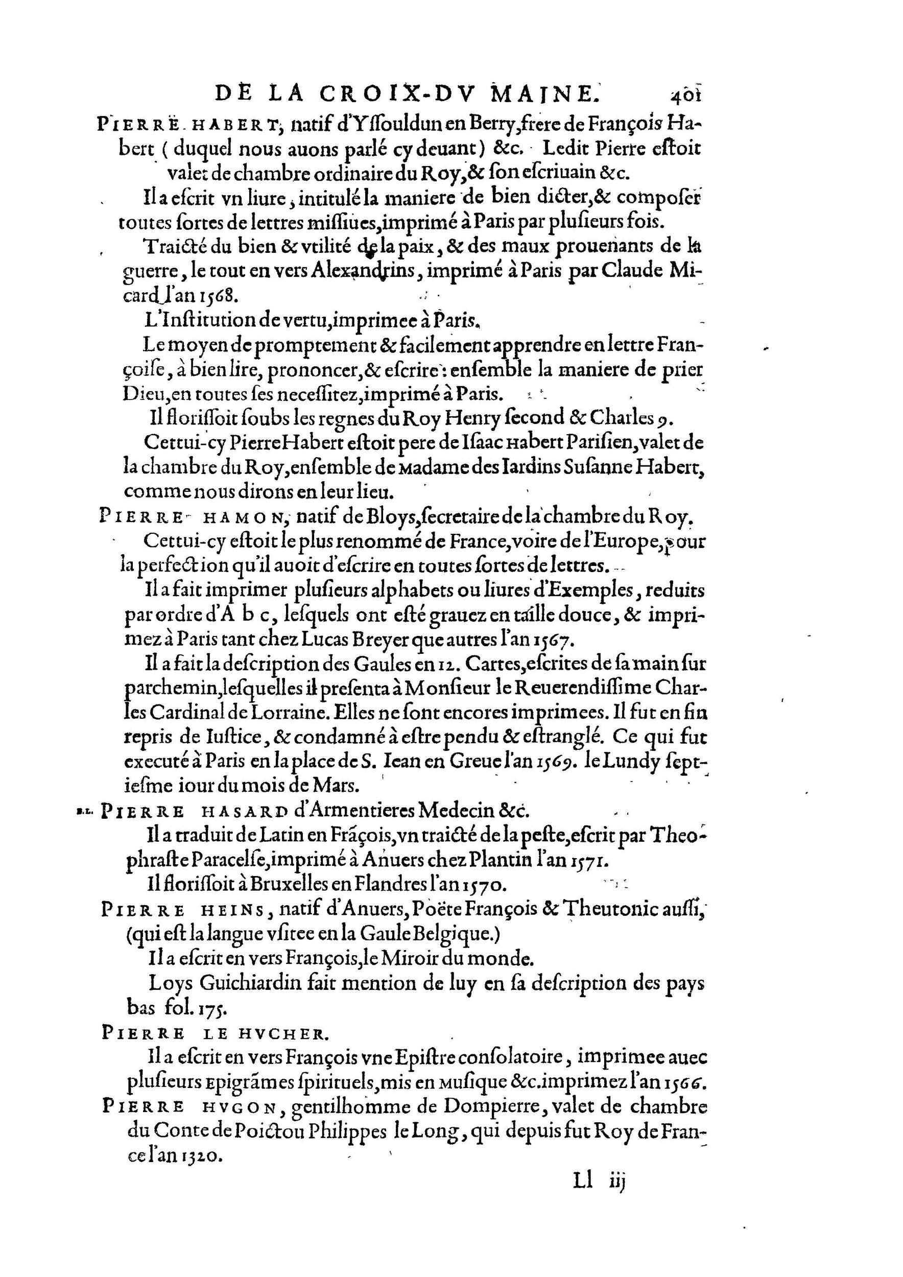 1584 - Abel L&#039;Angelier - Bibliothèques françaises - BnF