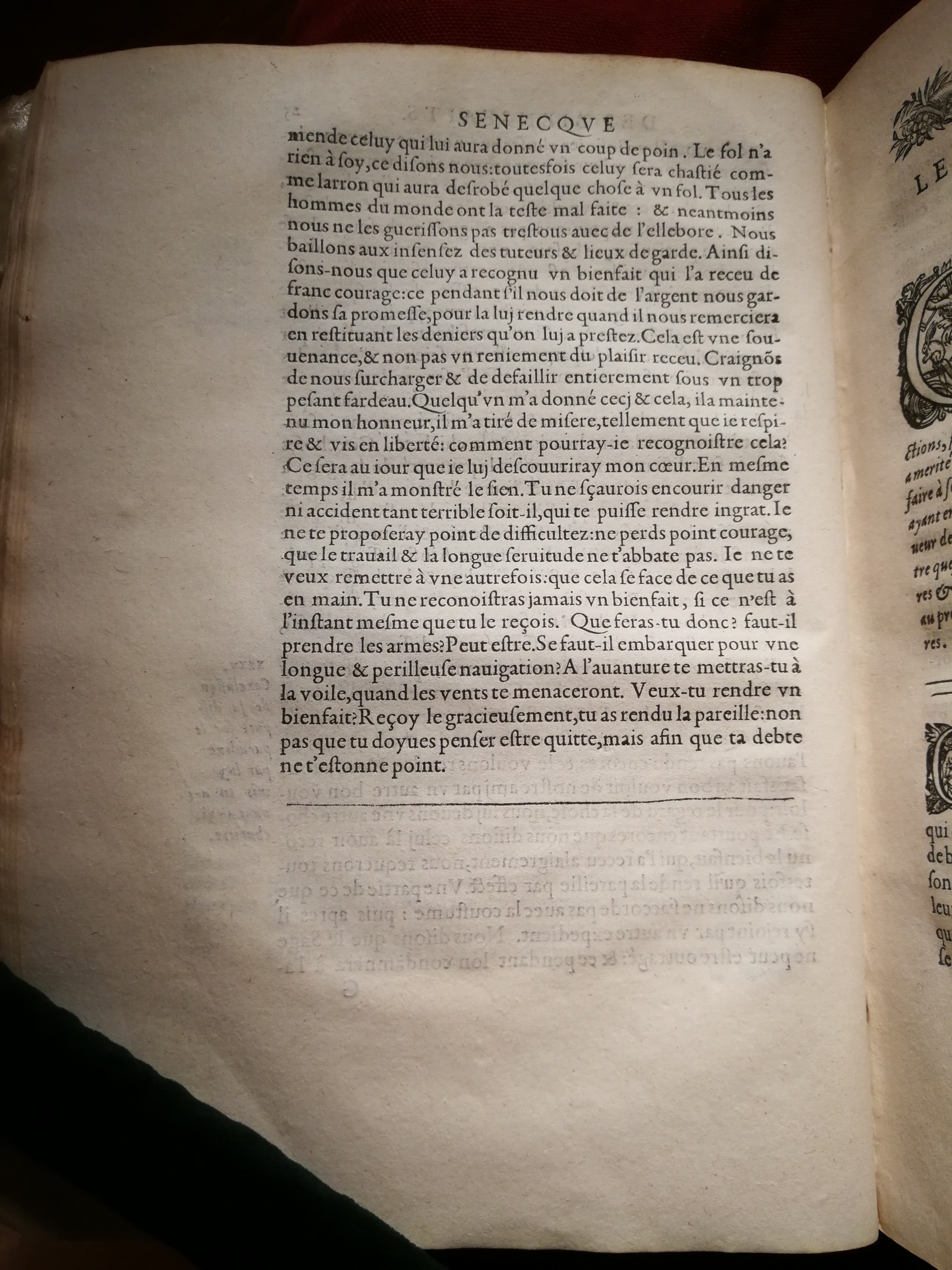 1595 - Jean Houzé - Œuvres morales et mêlées de Sénèque, Trésor de philosophie morale - T. 1 - BnF