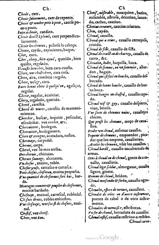 1621 - Adrian Tiffaine - Trésor des deux langues espagnole et française - BM Lyon