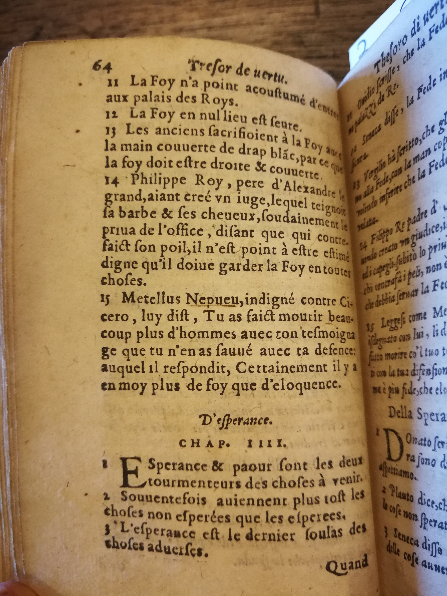 1576 - Benoît Rigaud - Trésor de vertu - BNC Florence