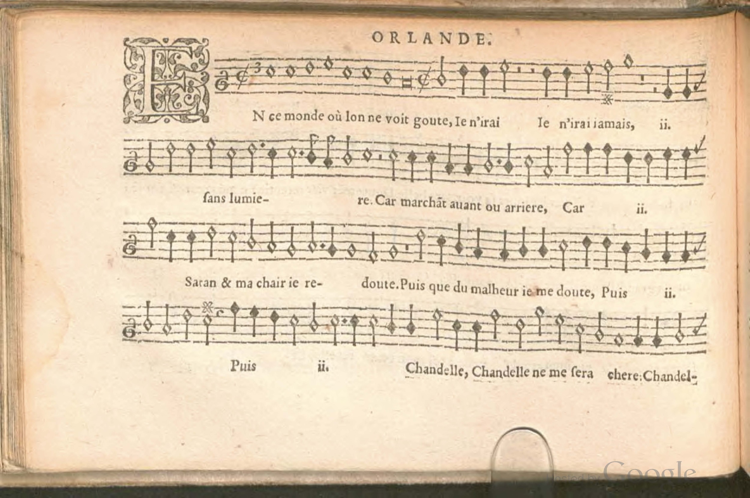 1576 - [Pierre de Saint-André] - Trésor de musique d’Orlande de Lassus Superius - BSB Munich