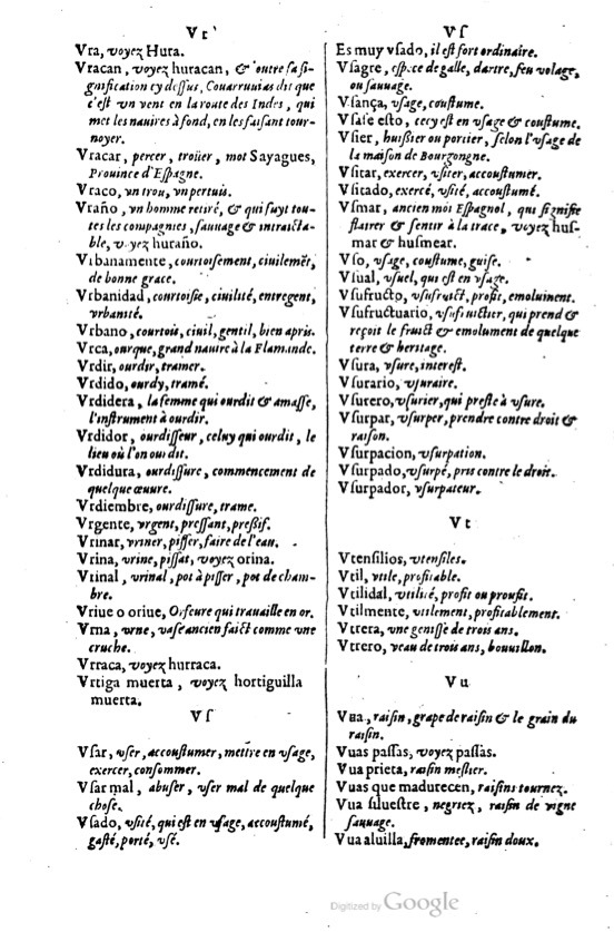 1621 - Adrian Tiffaine - Trésor des deux langues espagnole et française - BM Lyon