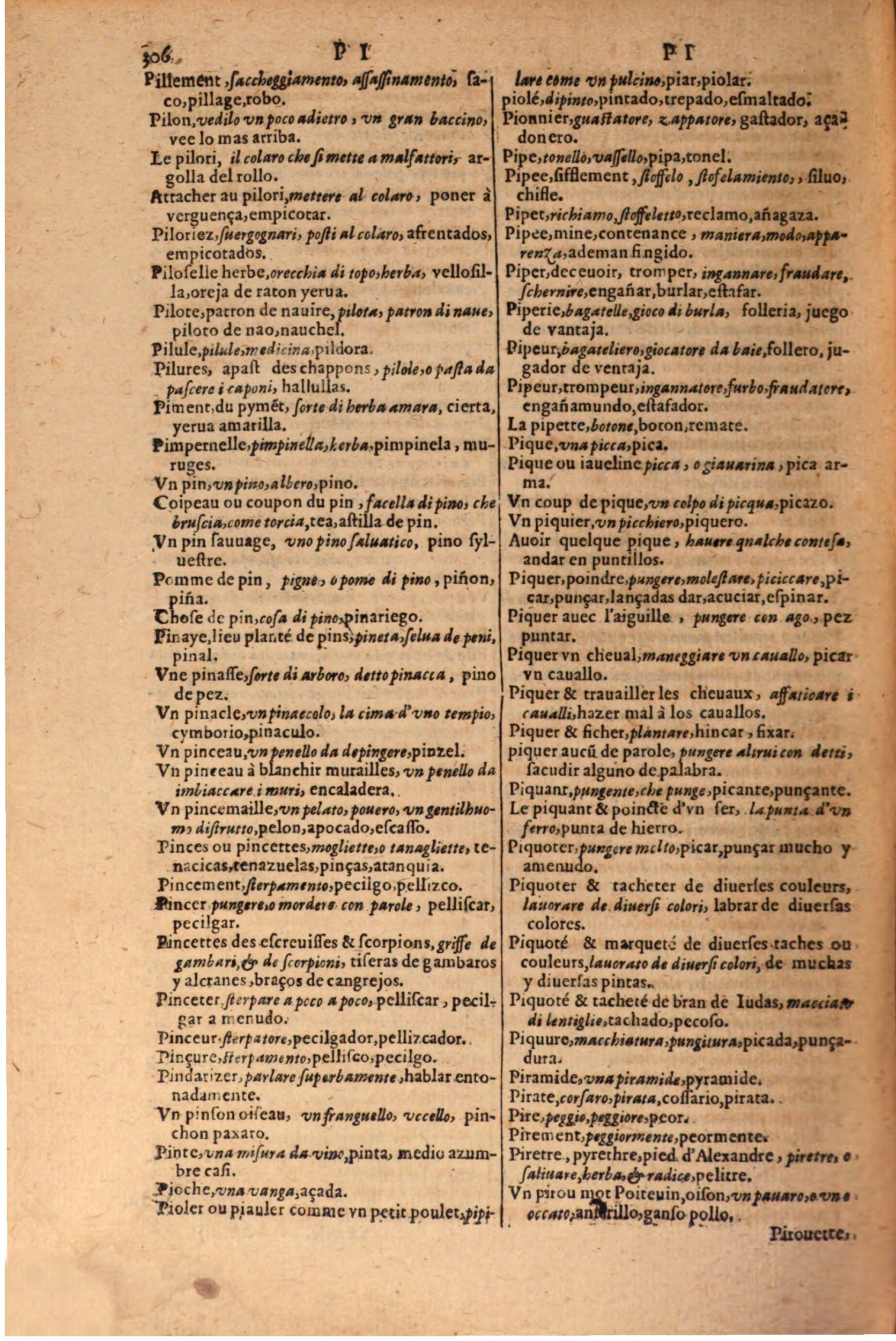 1616 - Pierre de la Rovière - Trésor des trois langues (Seconde partie) - BSB Munich