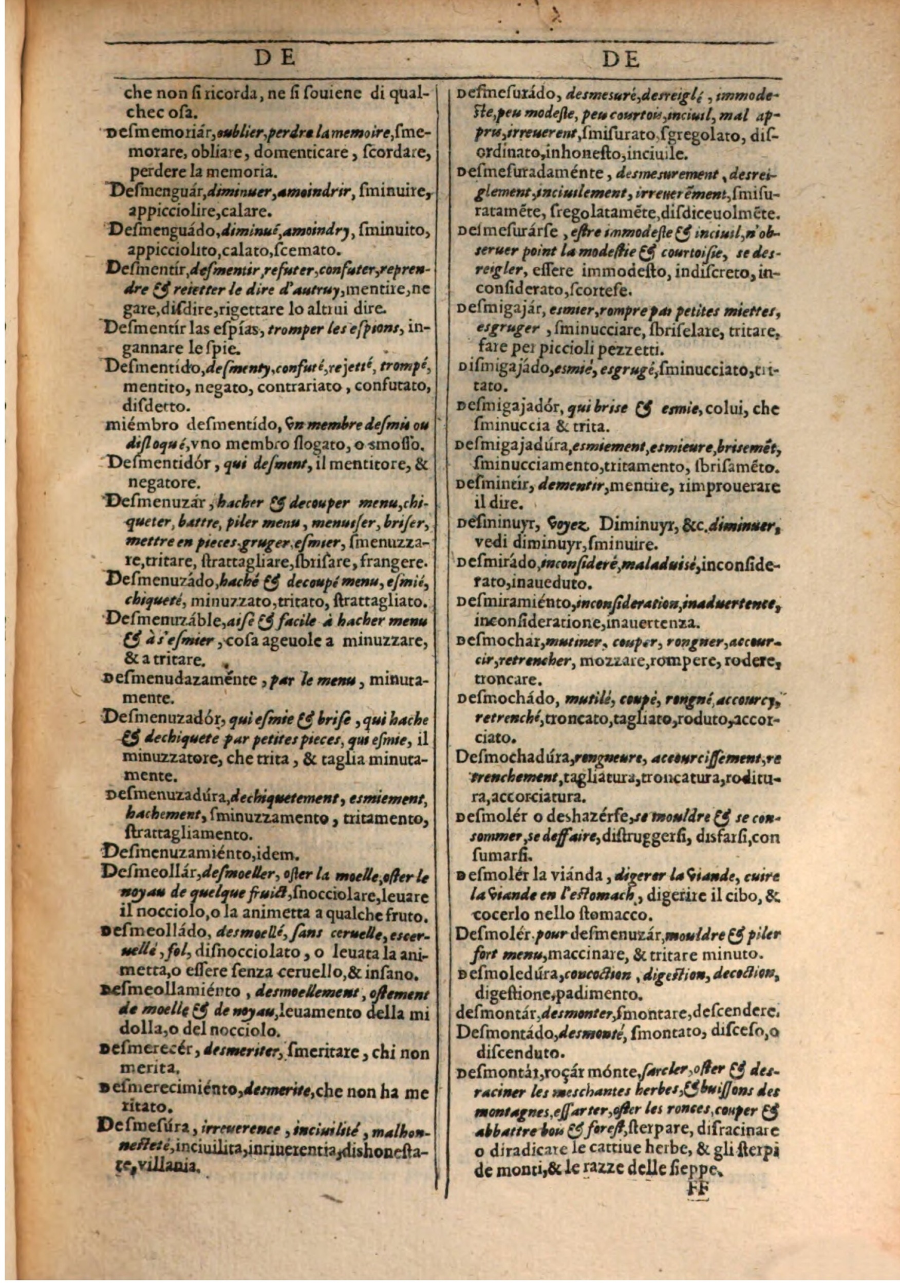 1609 - Philippe Albert et Alexandre Pernet - Trésor des trois langues française, italienne et espagnole (Première partie) - BSB Munich 1609 - Philippe Albert et Alexandre Pernet - Trésor des trois langues française, italienne et espagnole (Première partie) - BSB Munich