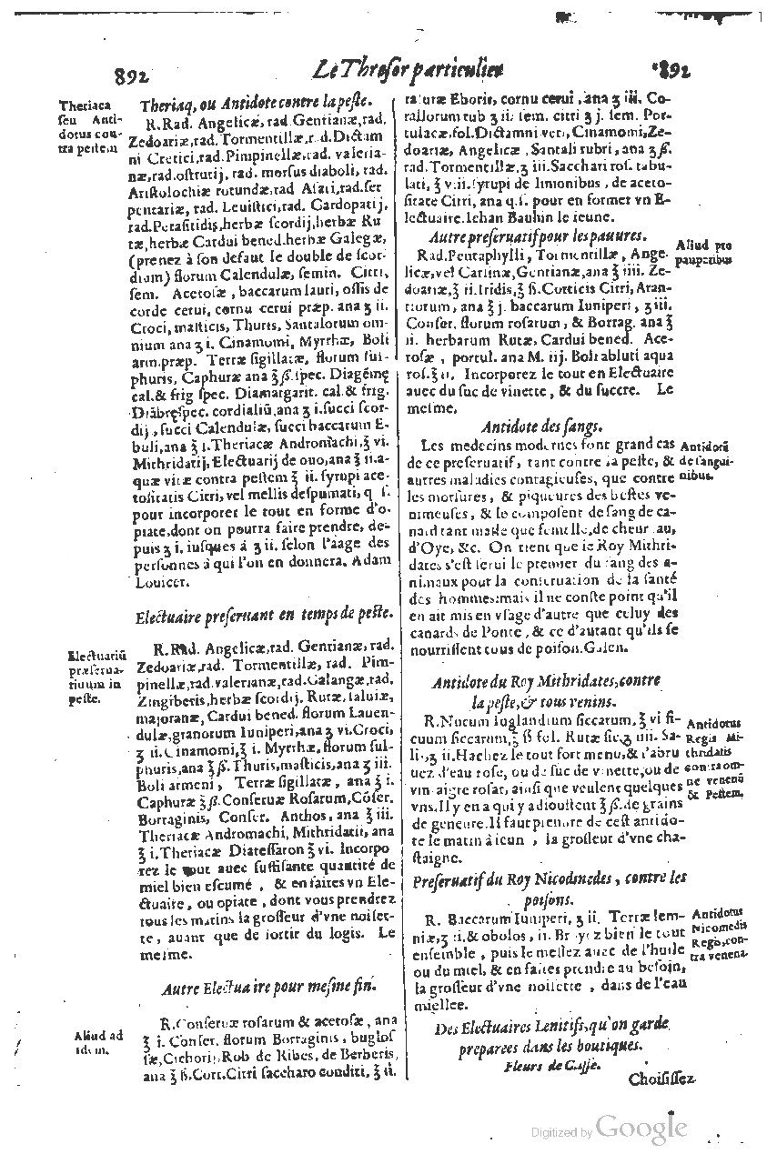 1616 - Étienne Gamonet - Grand trésor ou dispensaire - BSB Munich