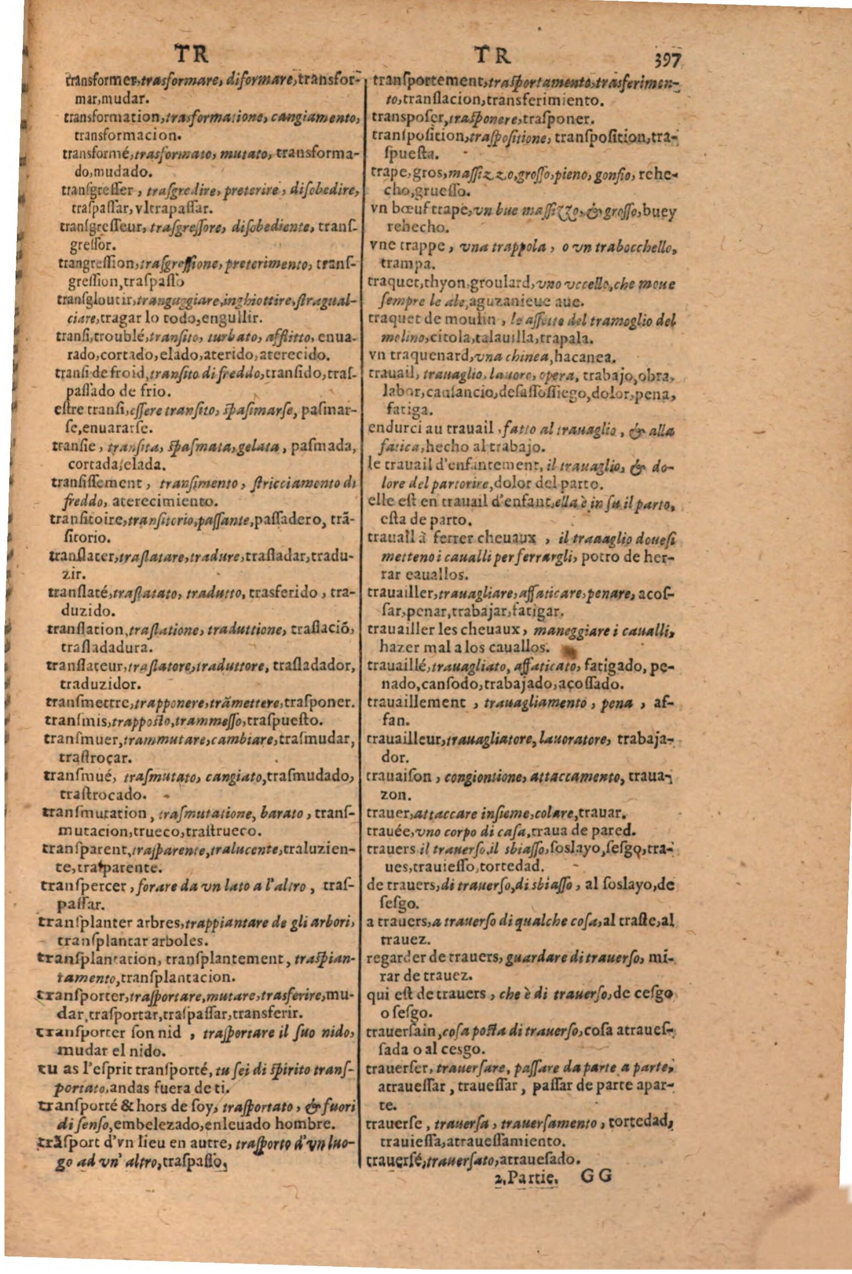 1616 - Pierre de la Rovière - Trésor des trois langues (Seconde partie) - BSB Munich
