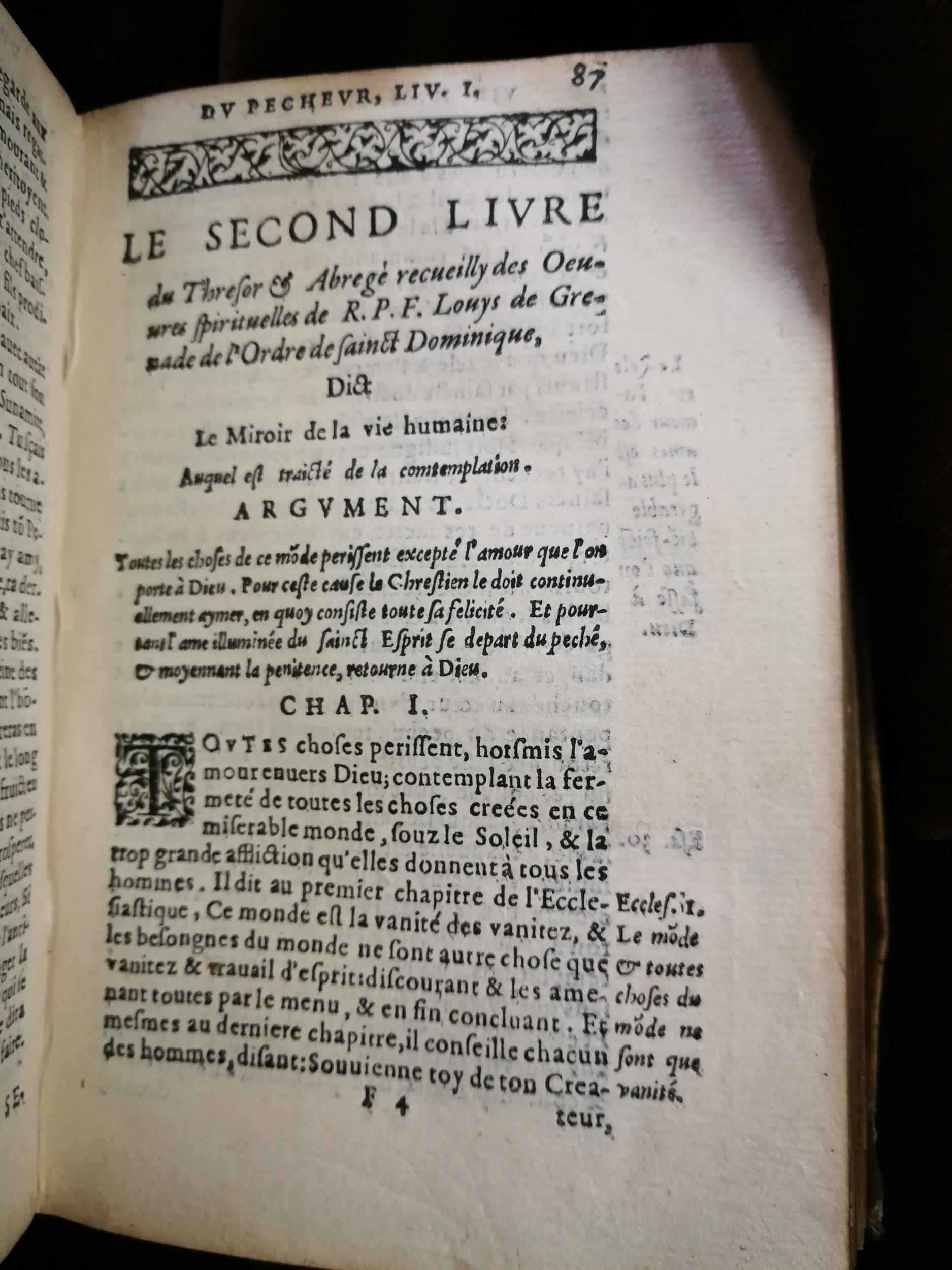 1596 - Balthazar Bellère - Trésor et abrégé de toutes les œuvres spirituelles du révérend Père F. Louis de Grenade - BU Lille 1596 - Balthazar Bellère - Trésor et abrégé de toutes les œuvres spirituelles du révérend Père F. Louis de Grenade - BU Lille