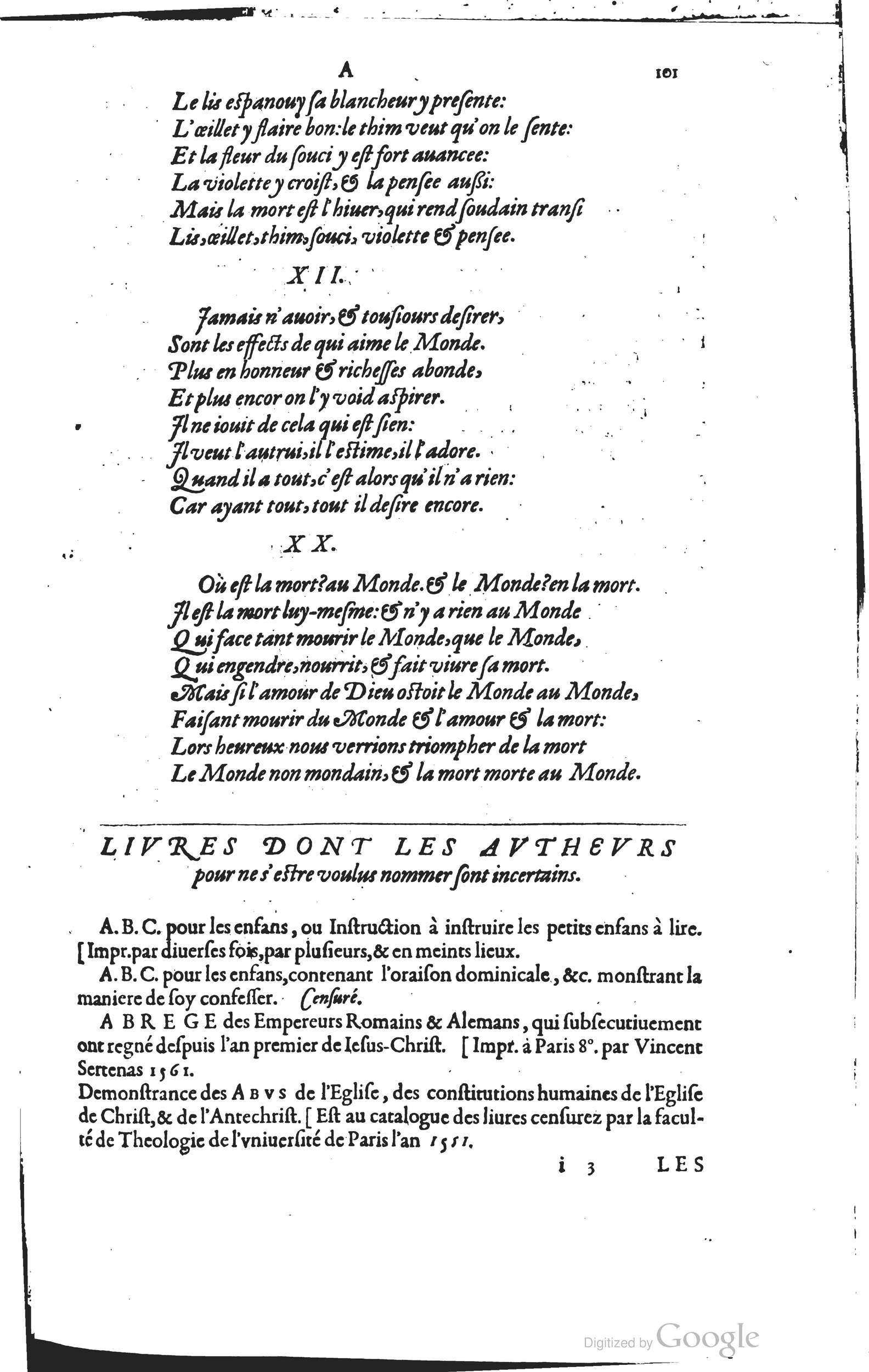 1585 - Barthélemy Honorat - Bibliothèques françaises - BSB Munich