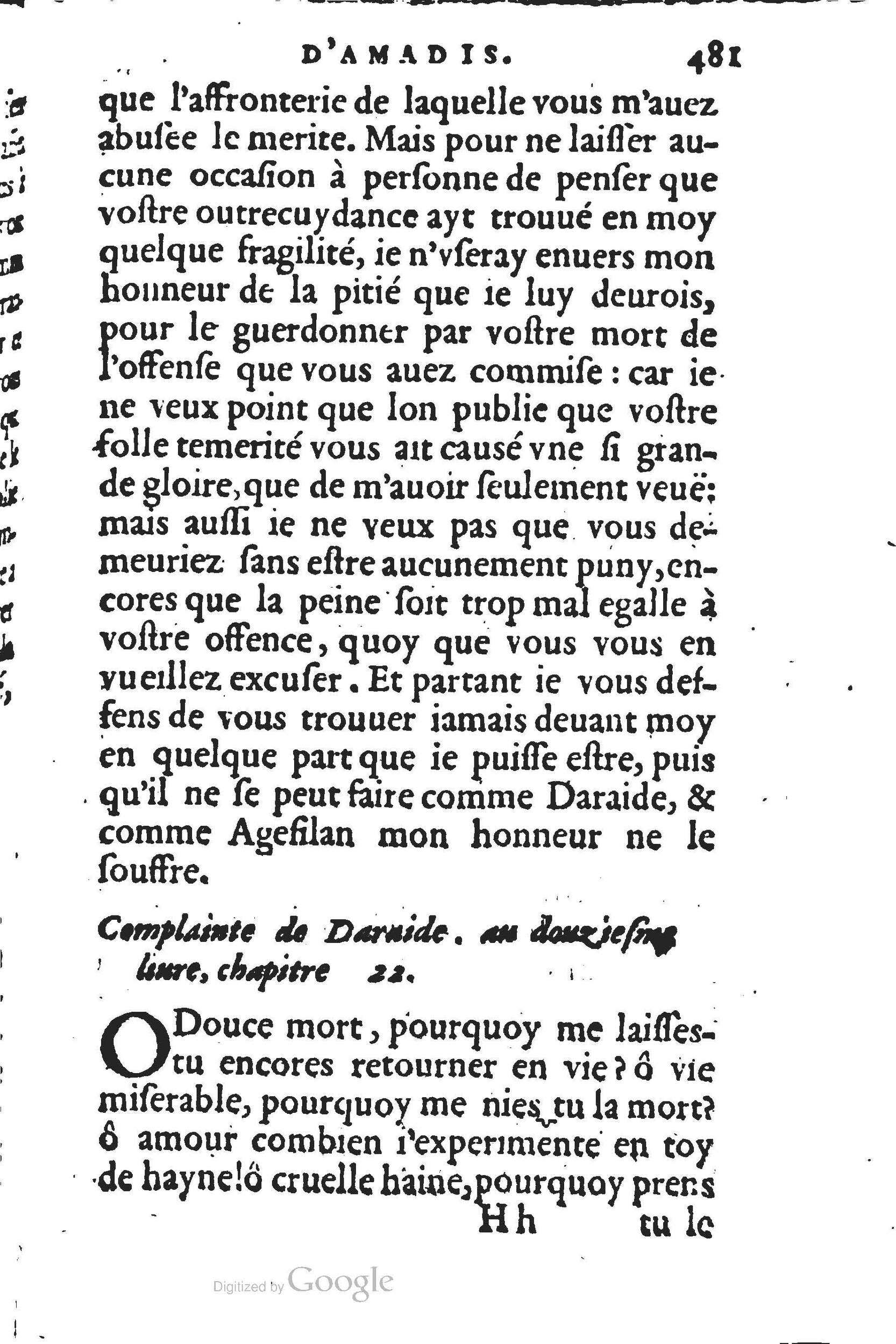1560 - Jean d’Ogerolles et Gabriel Cotier Lyon - Trésor des Amadis - BSB Munich