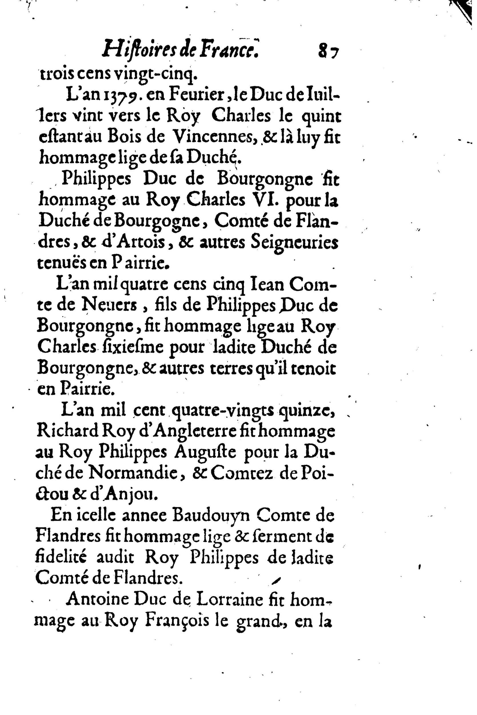 1633 - Jean Corrozet - Trésor des histoires de France - BM Lyon 1633 - Jean Corrozet - Trésor des histoires de France - BM Lyon