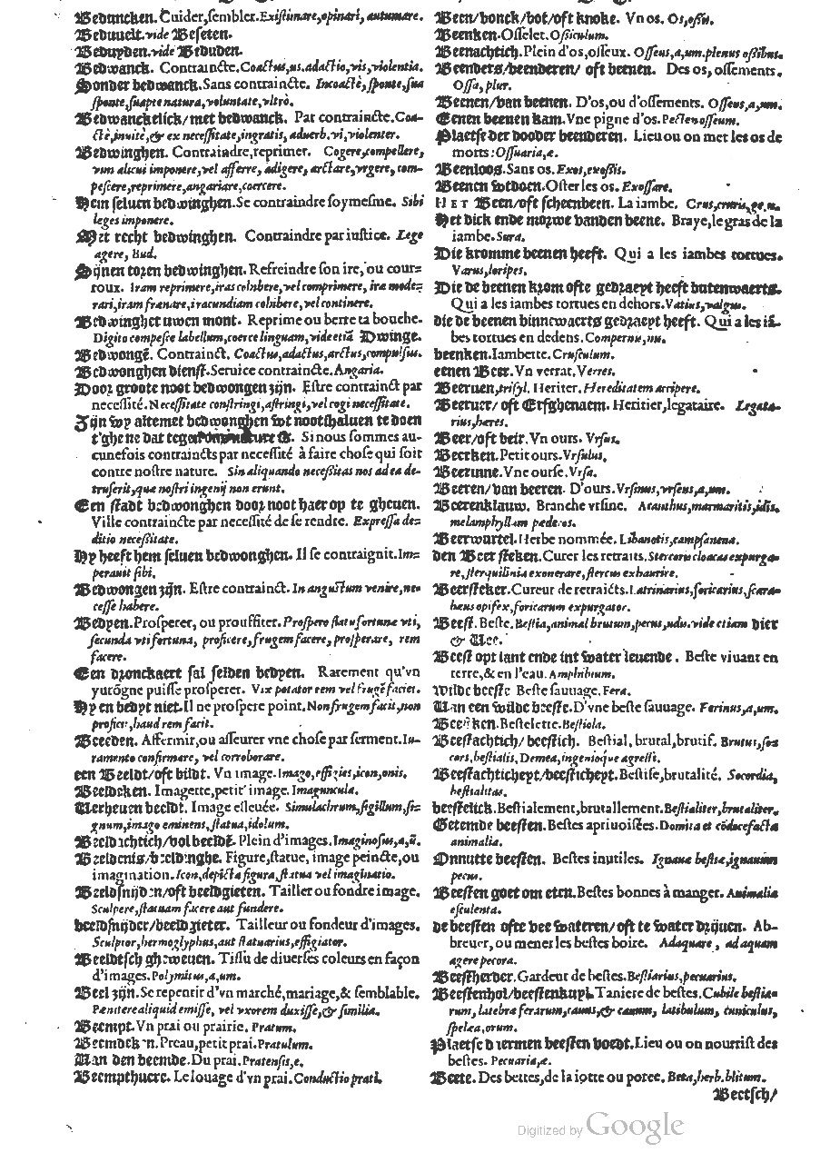 1573 - Christophe Plantin - Trésor du langage bas-allemand - BM Lyon