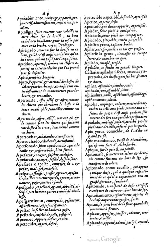 1621 - Adrian Tiffaine - Trésor des deux langues espagnole et française - BM Lyon