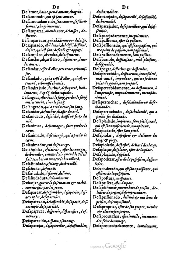 1621 - Adrian Tiffaine - Trésor des deux langues espagnole et française - BM Lyon