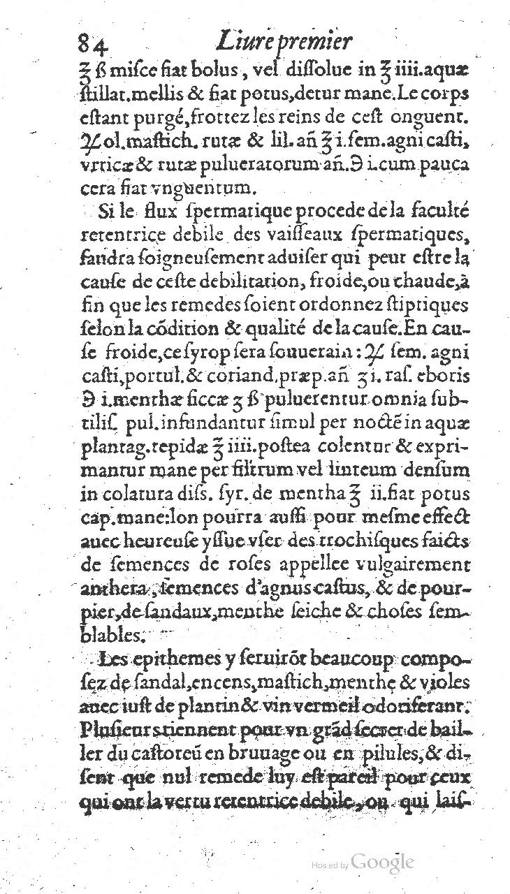 1585 - Jacques du Puis - Trésor des remèdes secrets pour les maladies des femmes - BnF
