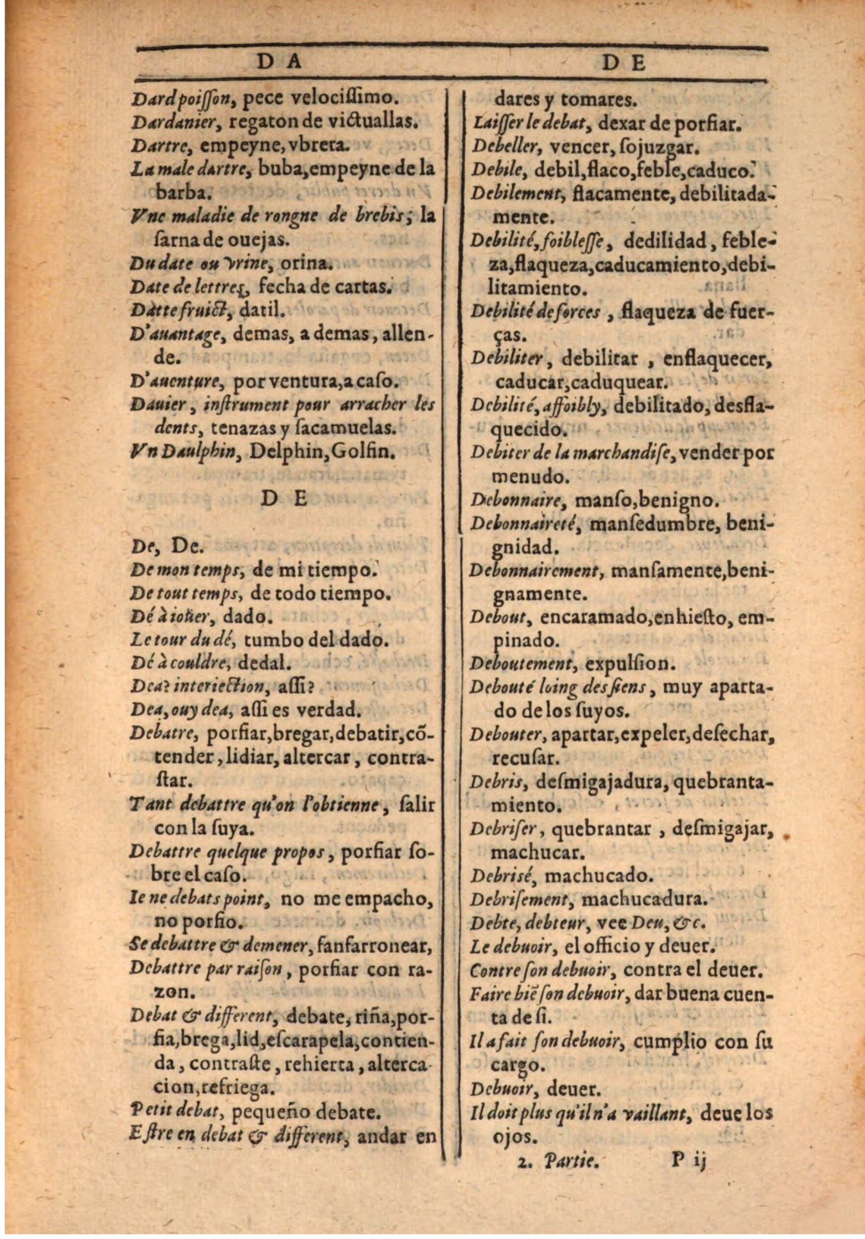 1607 - Marc Orry - Trésor des deux langues espagnole et française (Seconde partie) - BSB Munich