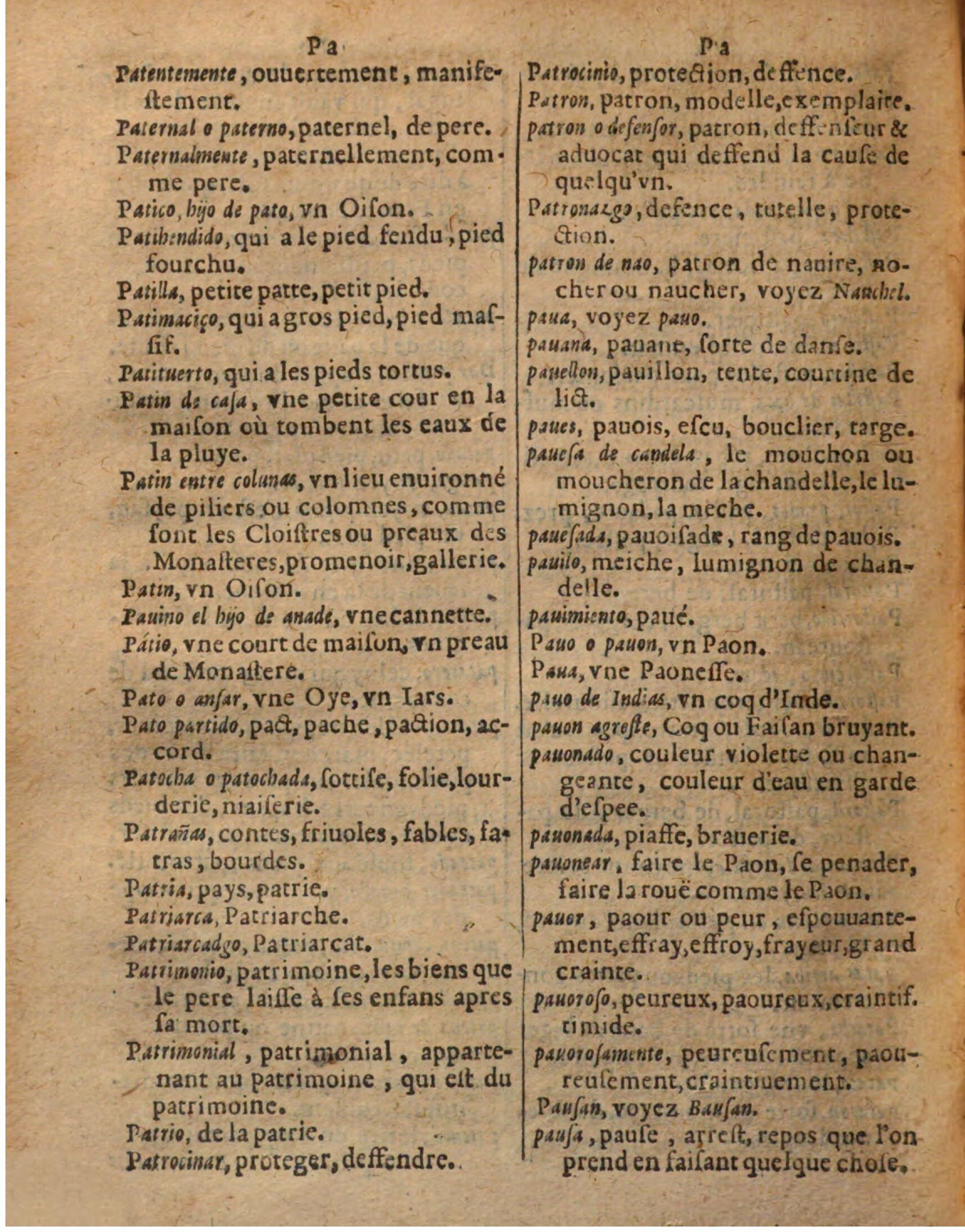 1625 - Hubert Antoine - Trésor des deux langues espagnole et française - Augsbourg