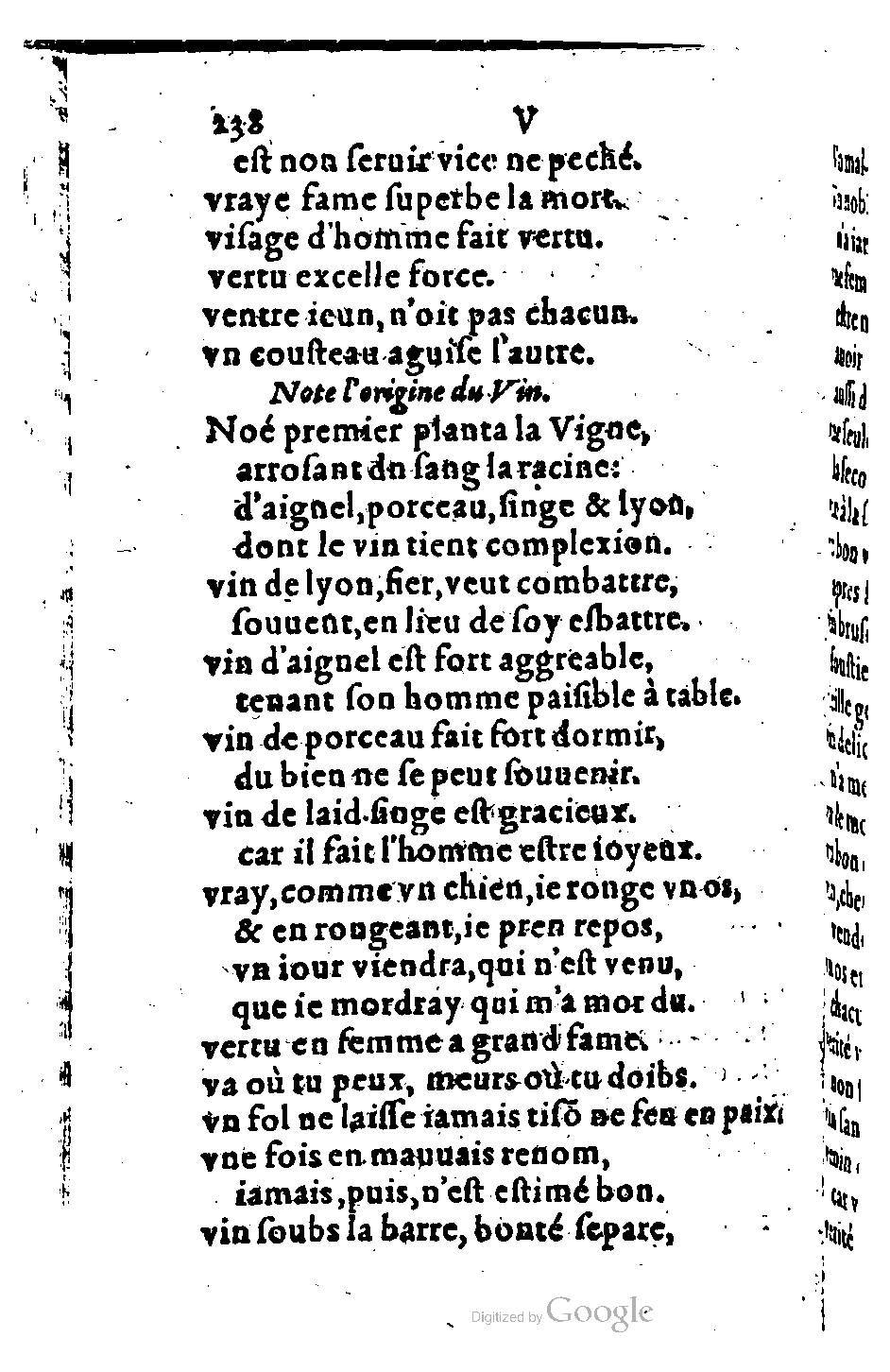 1582 - Nicolas Bonfons - Trésor des sentences dorées - BM Lyon