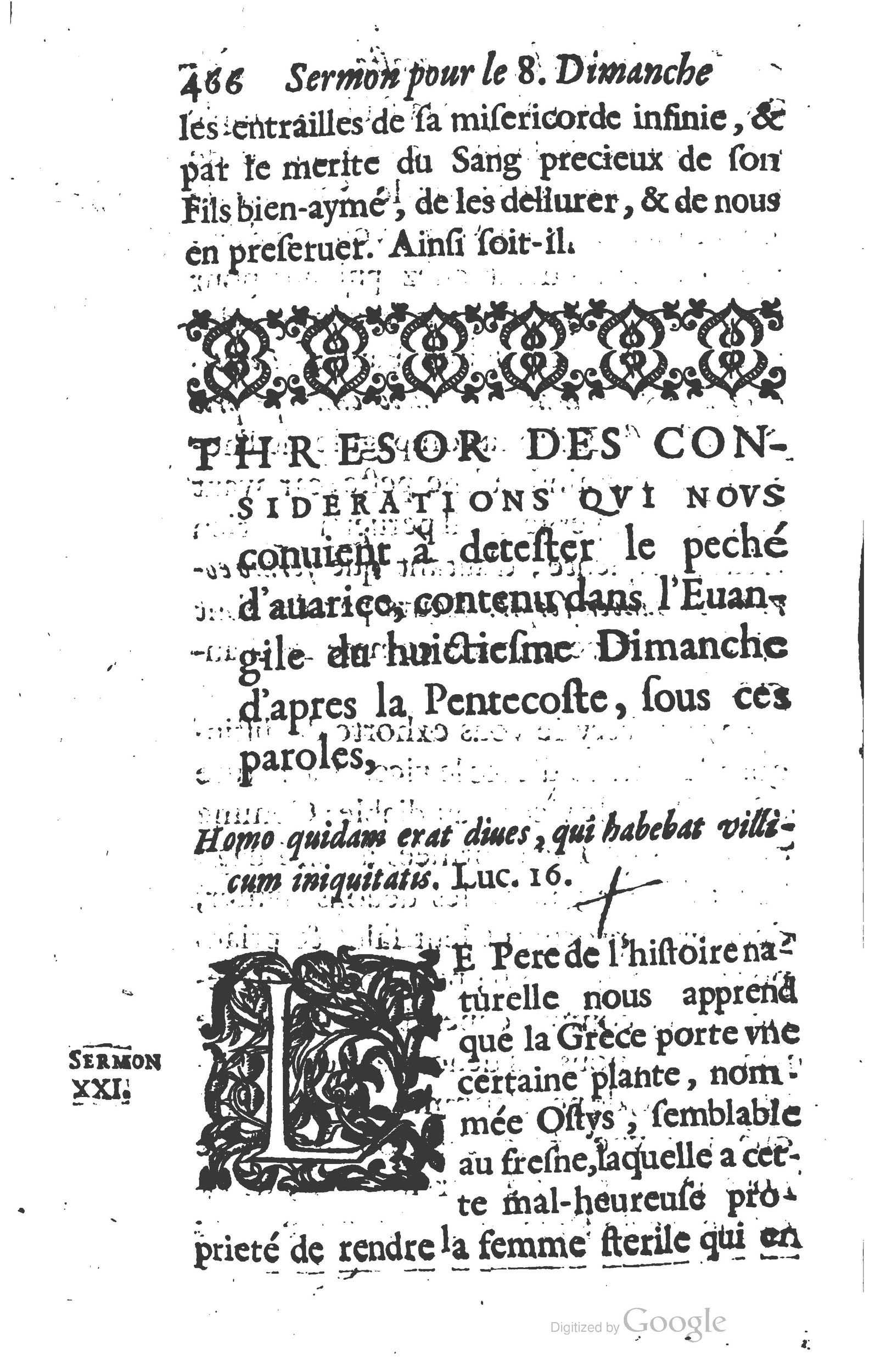 1629 - Manassés de Préaulx - Sermons ou Trésors de la piété chrétienne - BM Lyon