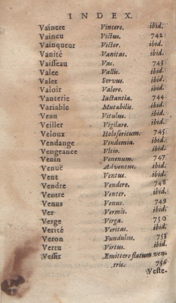 1612 - Dominicus Custos - Trésor des proverbes français  - Bibliopol-Olomuc