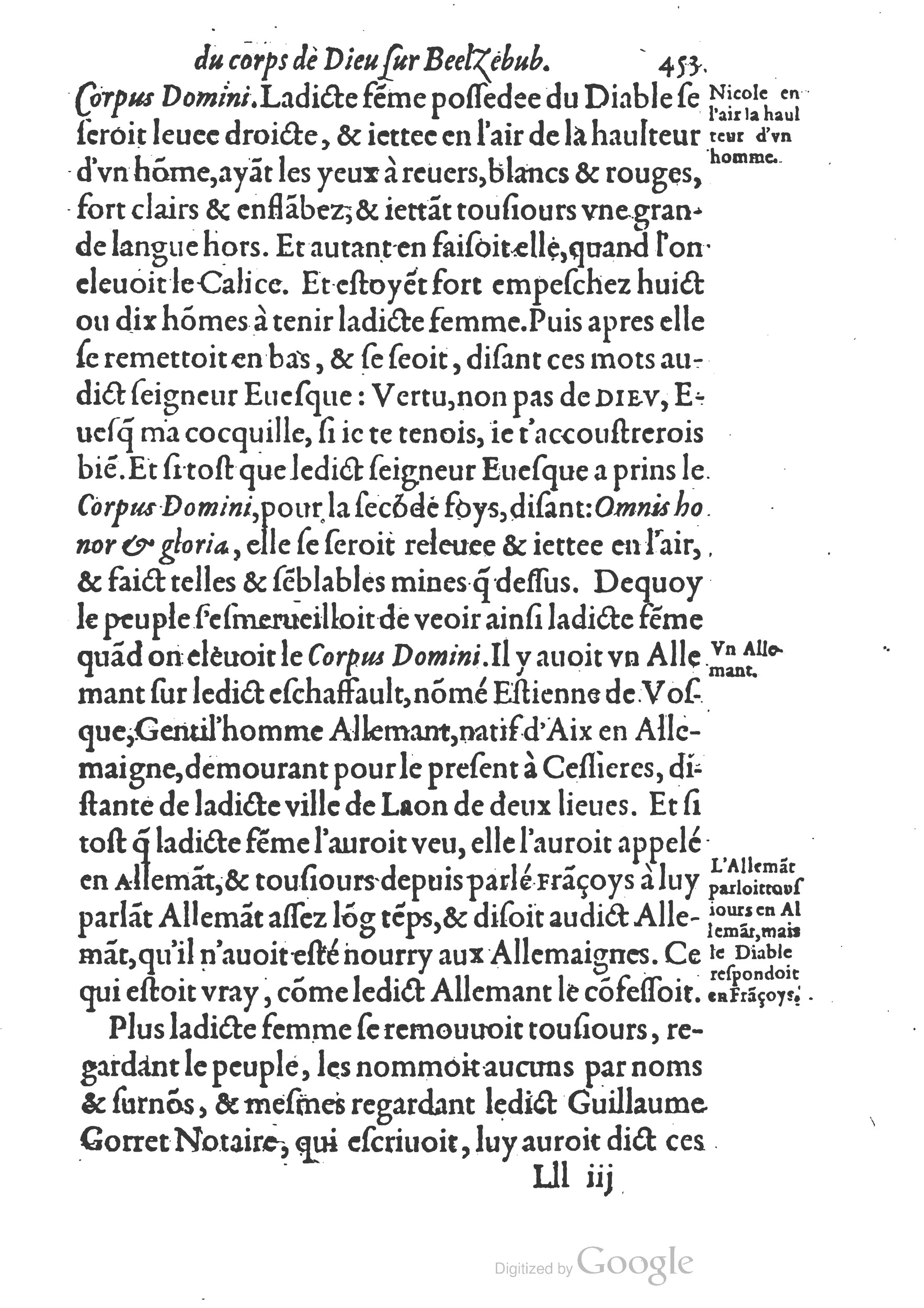 1578 - Nicolas Chesneau - Trésor et entière histoire de la triomphante victoire du corps de Dieu sur l’esprit malin - British Library 1578 - Nicolas Chesneau - Trésor et entière histoire de la triomphante victoire du corps de Dieu sur l’esprit malin - British Library