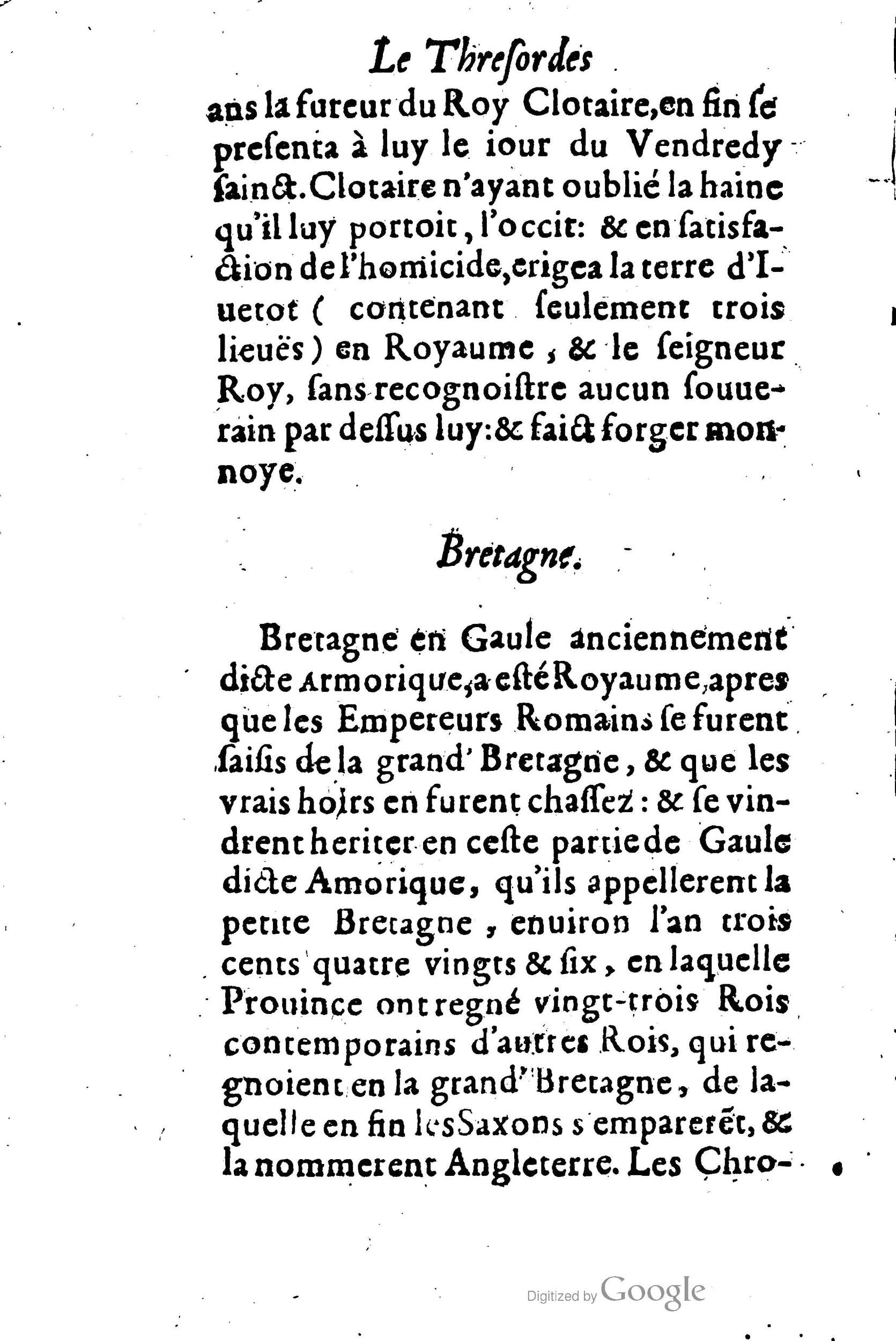 1619 - Jean Corrozet - Trésor des histoires de France - BSB Munich