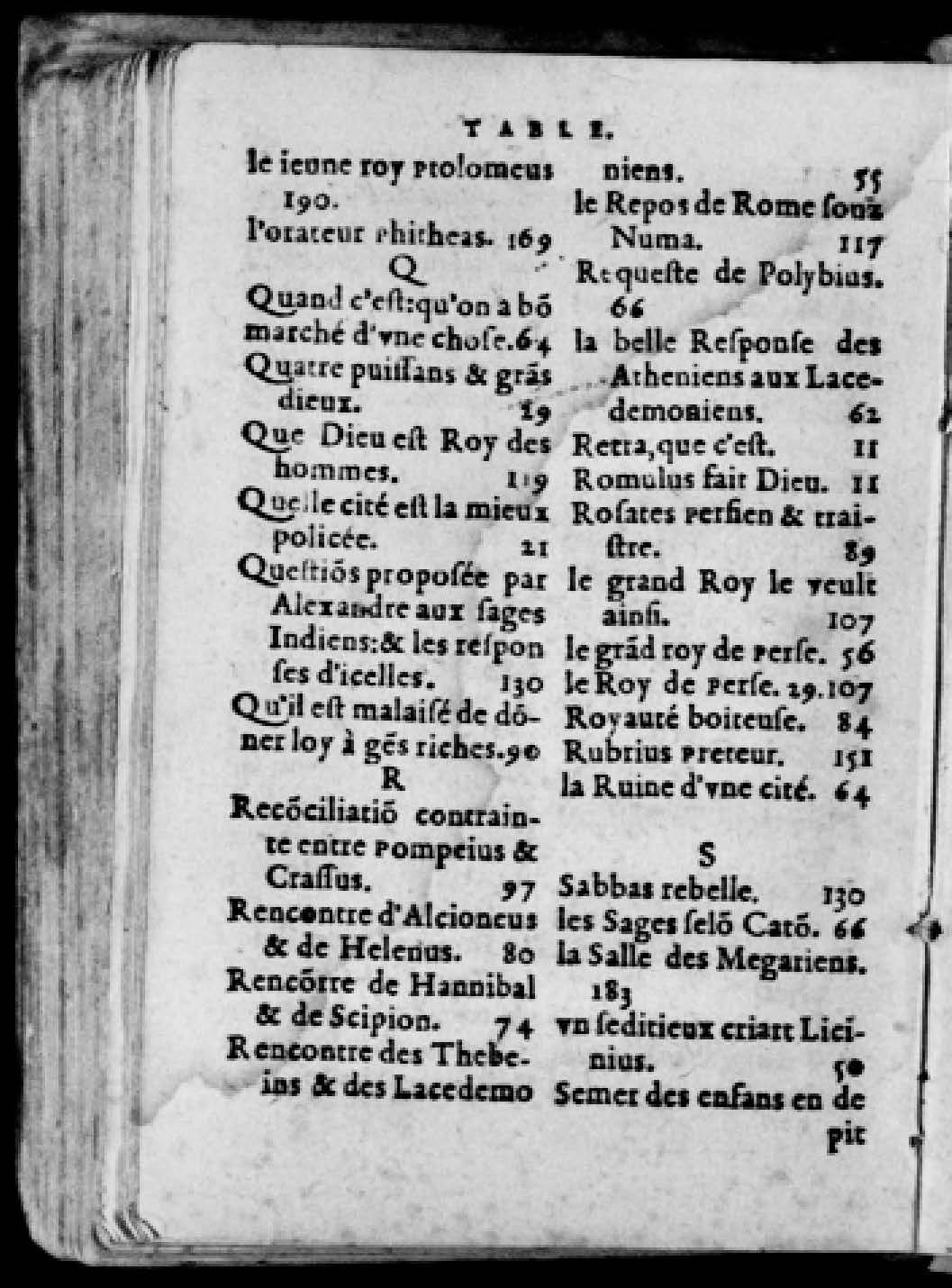 1574 - Benoît Rigaud - Trésor des vies de Plutarque - Avignon
