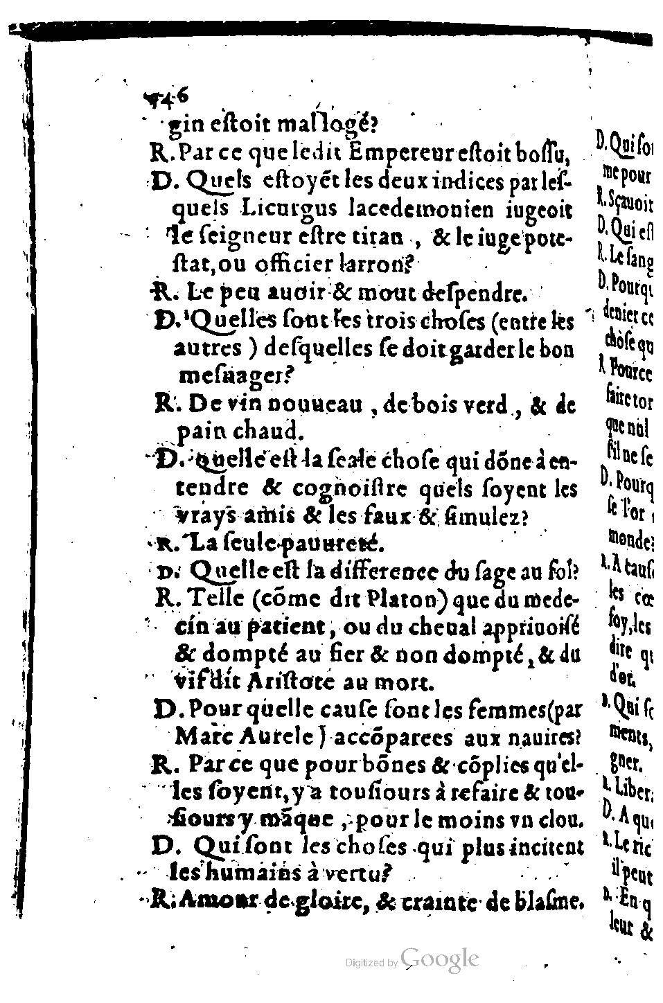 1582 - Nicolas Bonfons - Trésor des sentences dorées - BM Lyon