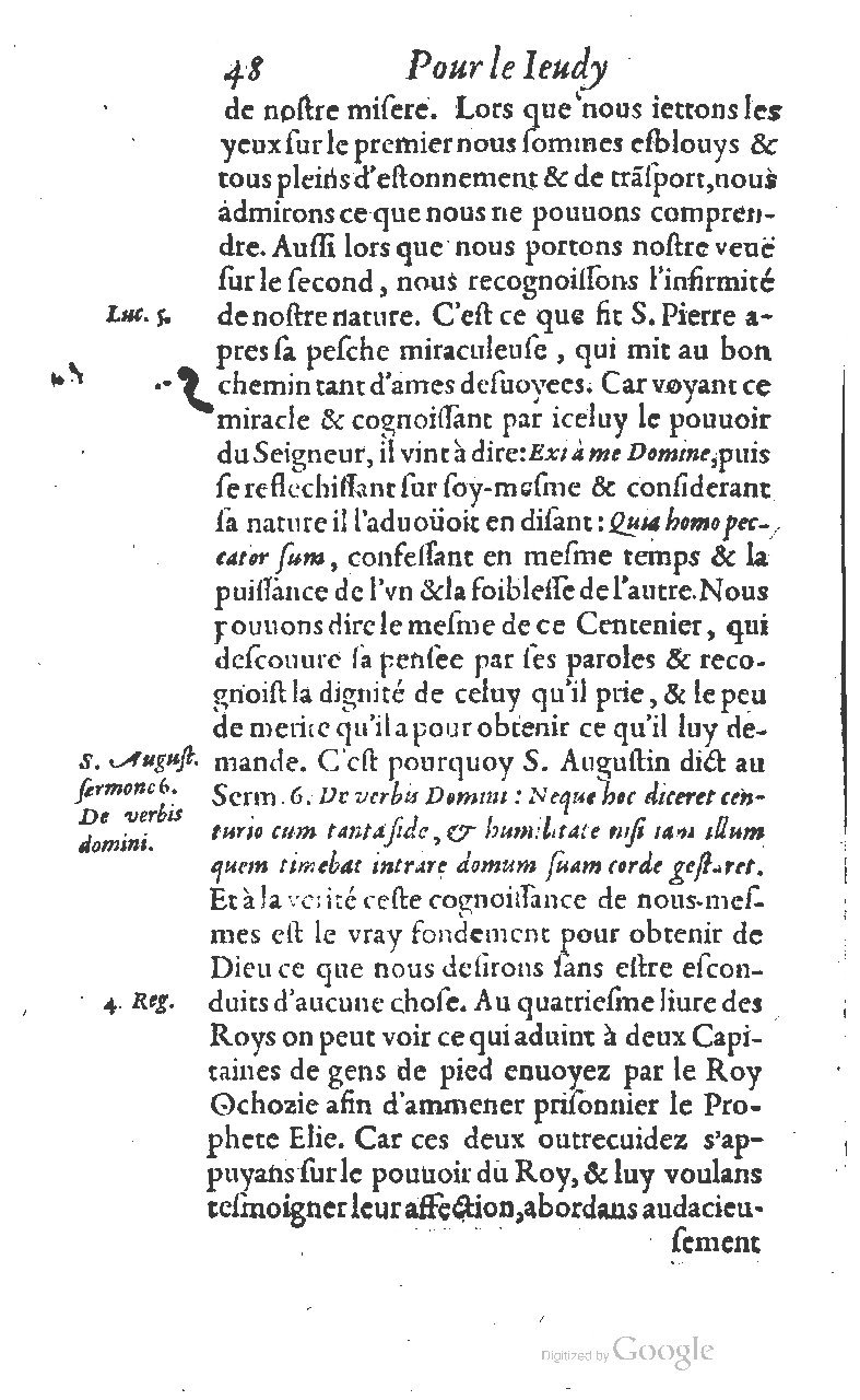 1607 - Nicolas Du Fossé - Trésor quadragésimal - T 01 - BM Lyon