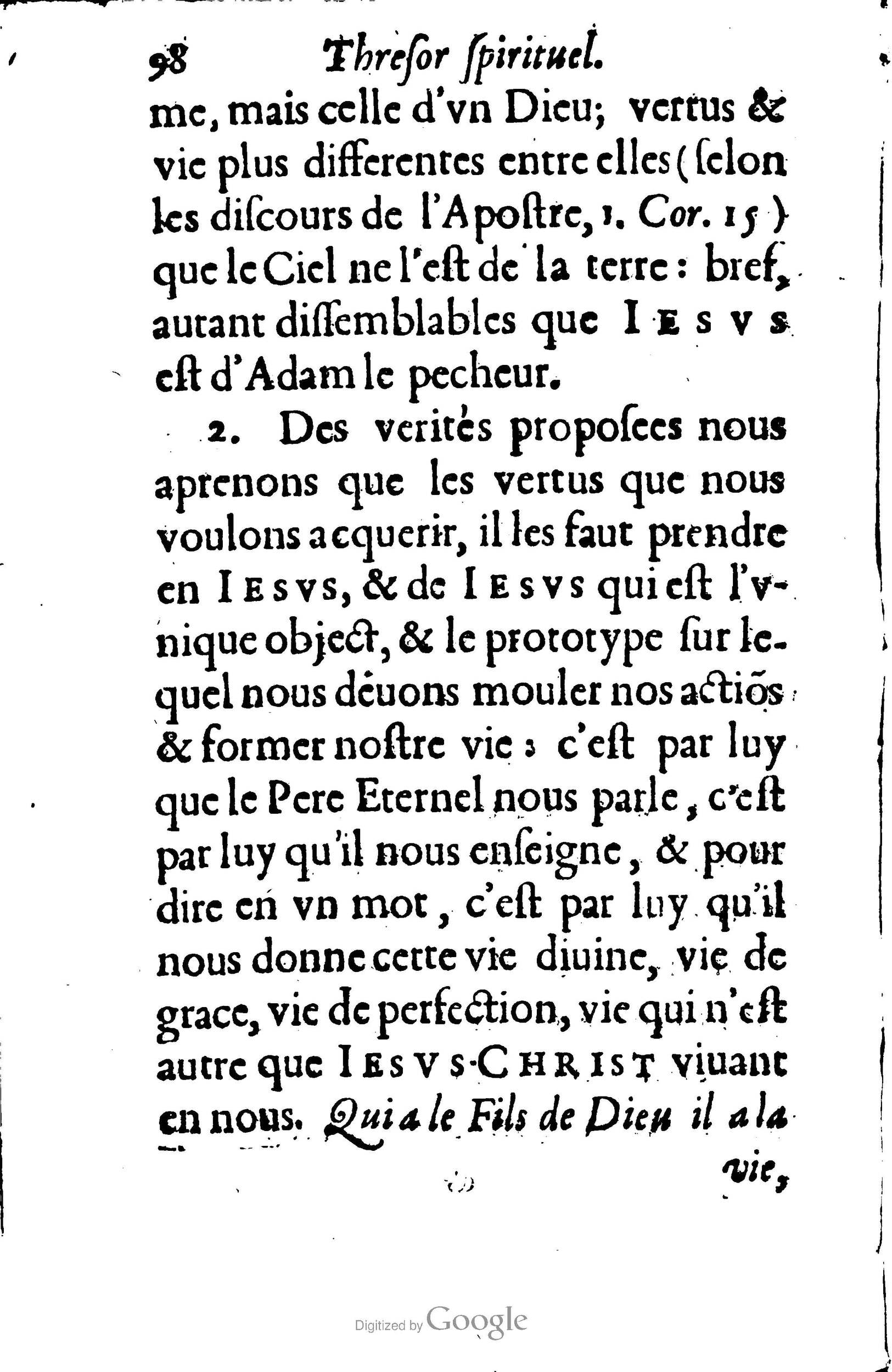 1633 - François Waudré - Trésor spirituel contenant les excellences du christianisme - BM Lyon
