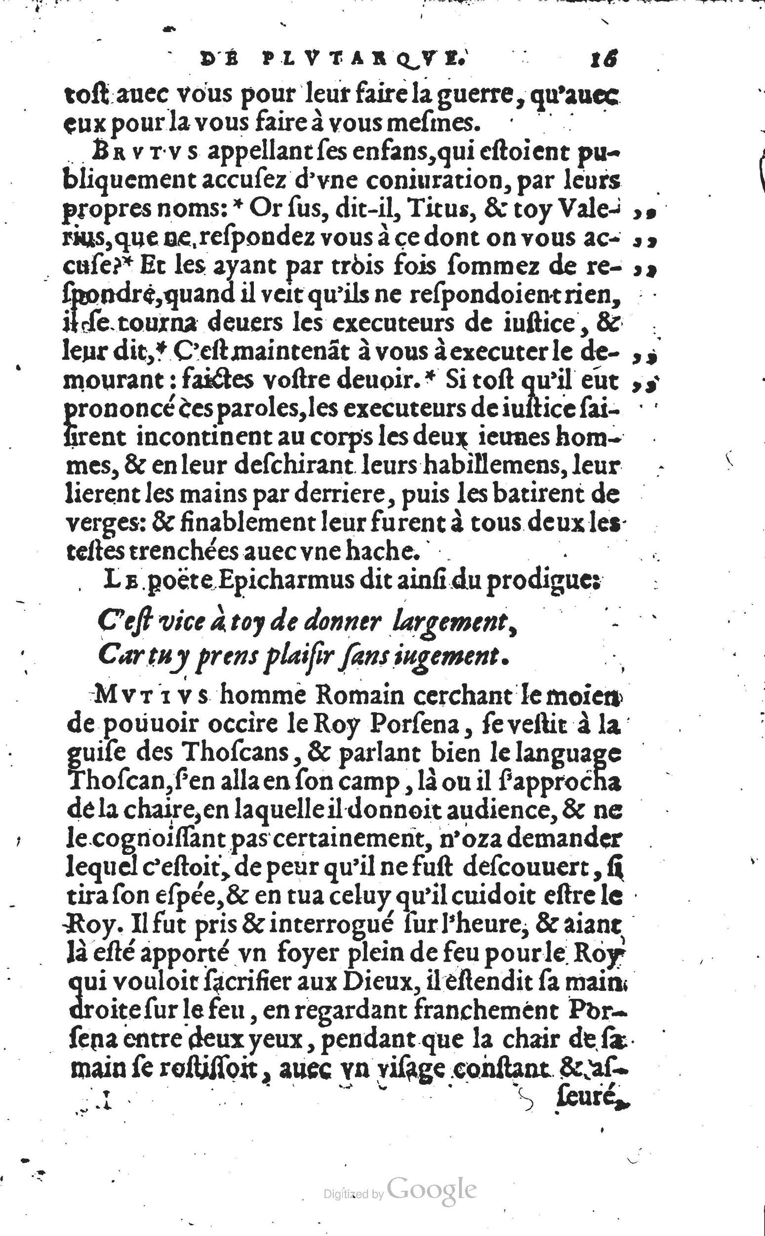 1567 - Willem Silvius - Trésor des vies de Plutarque - Anvers Musée Plantin-Moretus