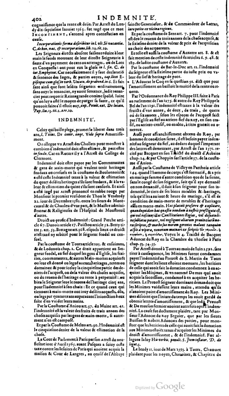 1629 - Veuve Nicolas Buon - Trésor du droit français (21754 T. 2) - BM Lyon