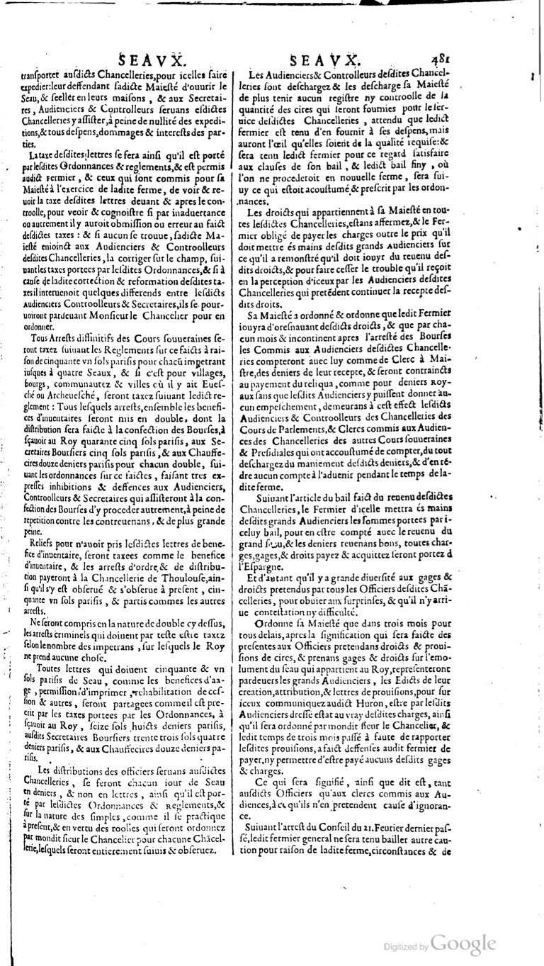 1629 - Veuve Nicolas Buon - Trésor du droit français (21754 T. 3) - BM Lyon