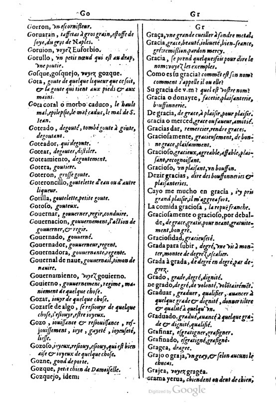 1616 - Veuve Marc Orry - Trésor des deux langues espagnole et française (Première et Seconde parties) - BM Lyon