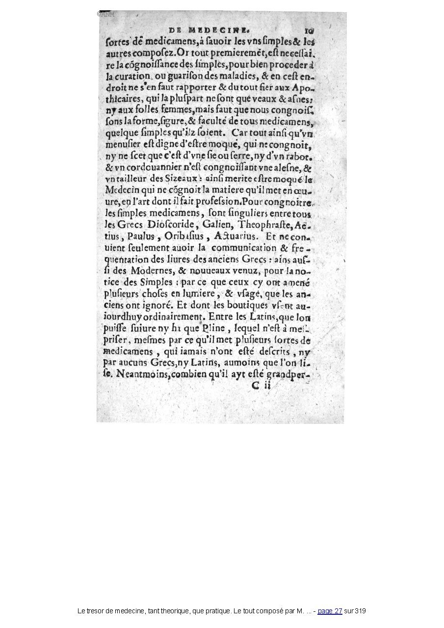1560 - Pierre et Jan Moine - Trésor de médecine - Université Paris Cité