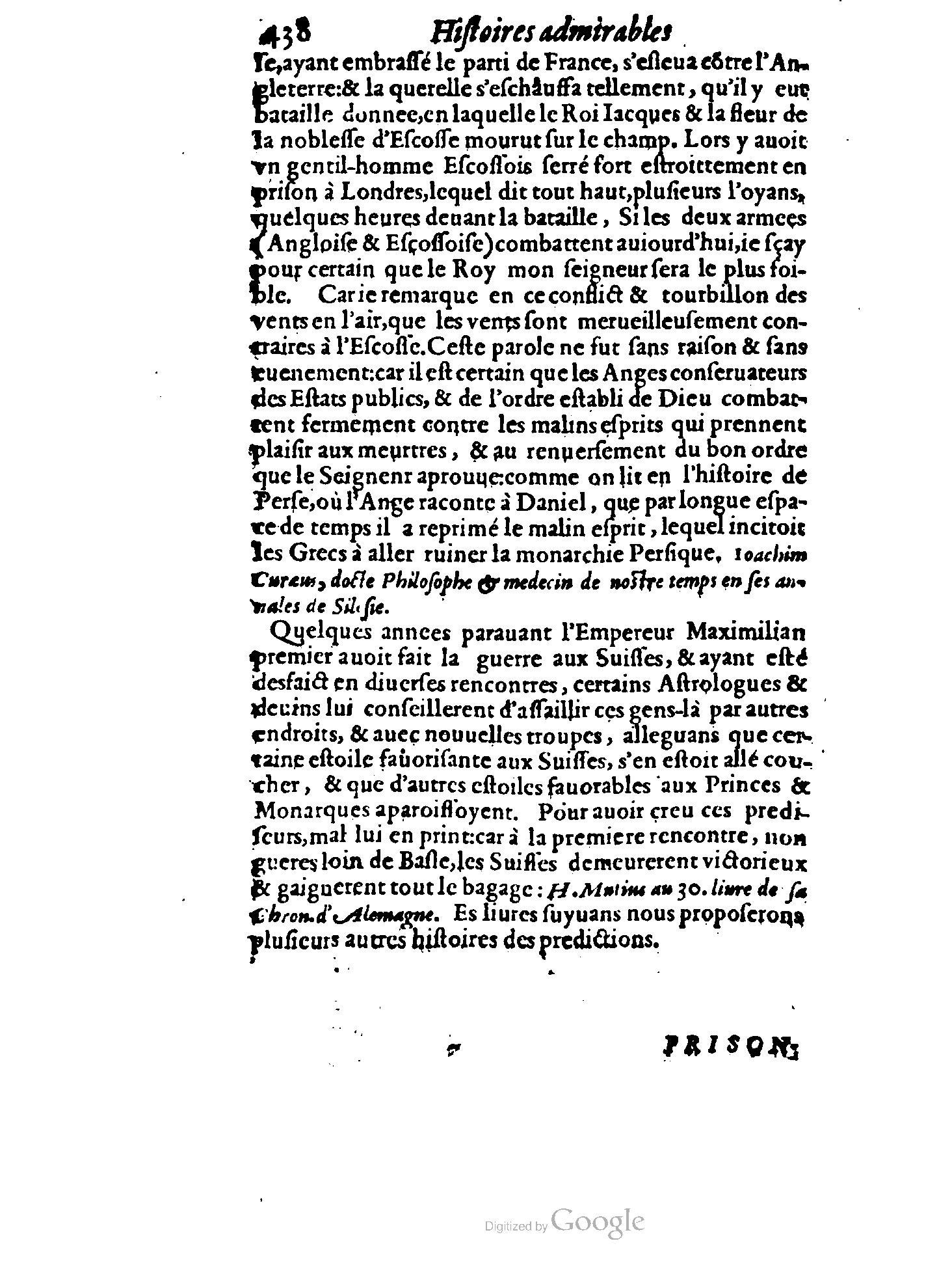 1620 - Samuel Crespin - Trésor d’histoires admirables et mémorables - BCU Lausanne