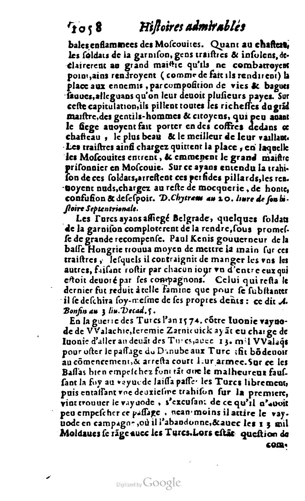 1620 - Samuel Crespin - Trésor d’histoires admirables et mémorables - BCU Lausanne
