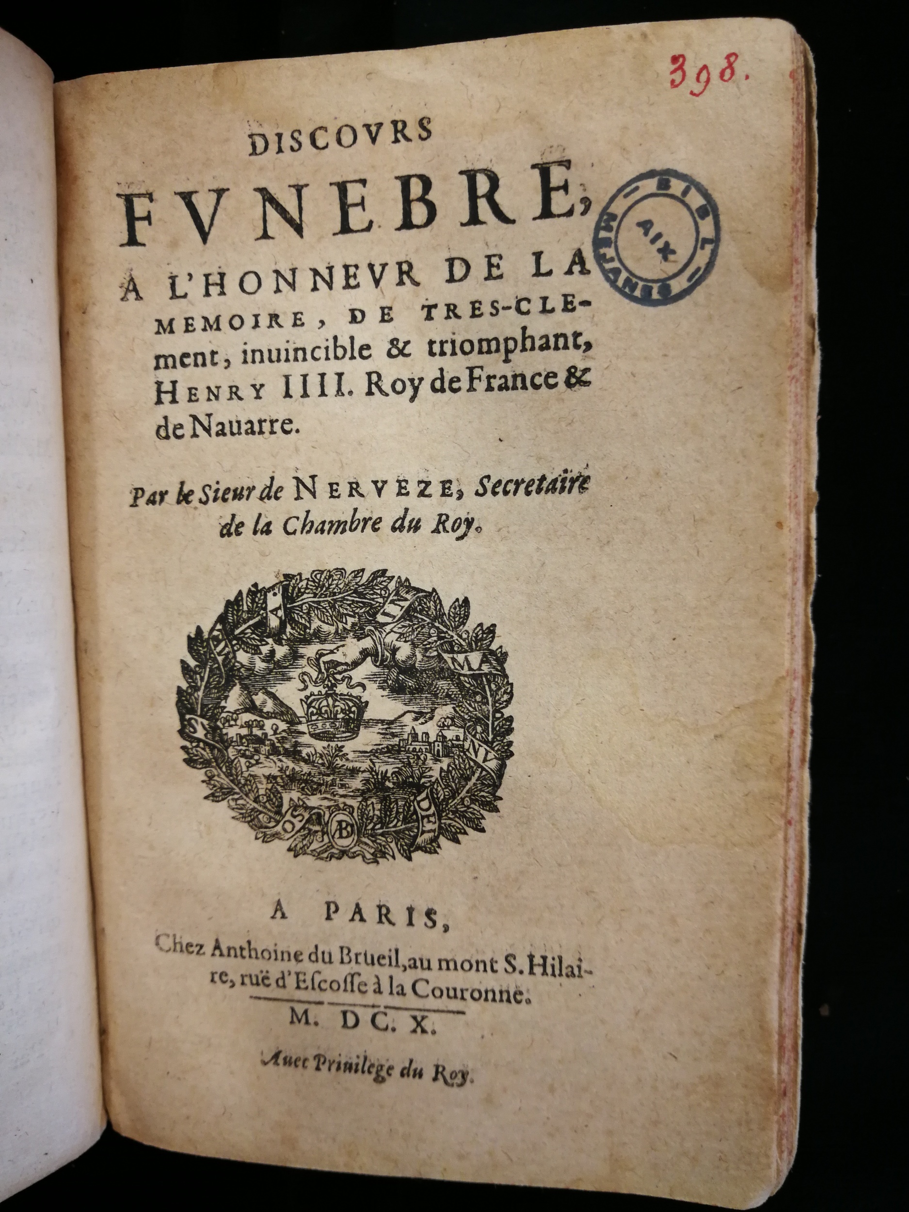 1606 - Pierre de Nisbeau - Trésor de la science du monde - Les Méjanes, Aix-en-Provence