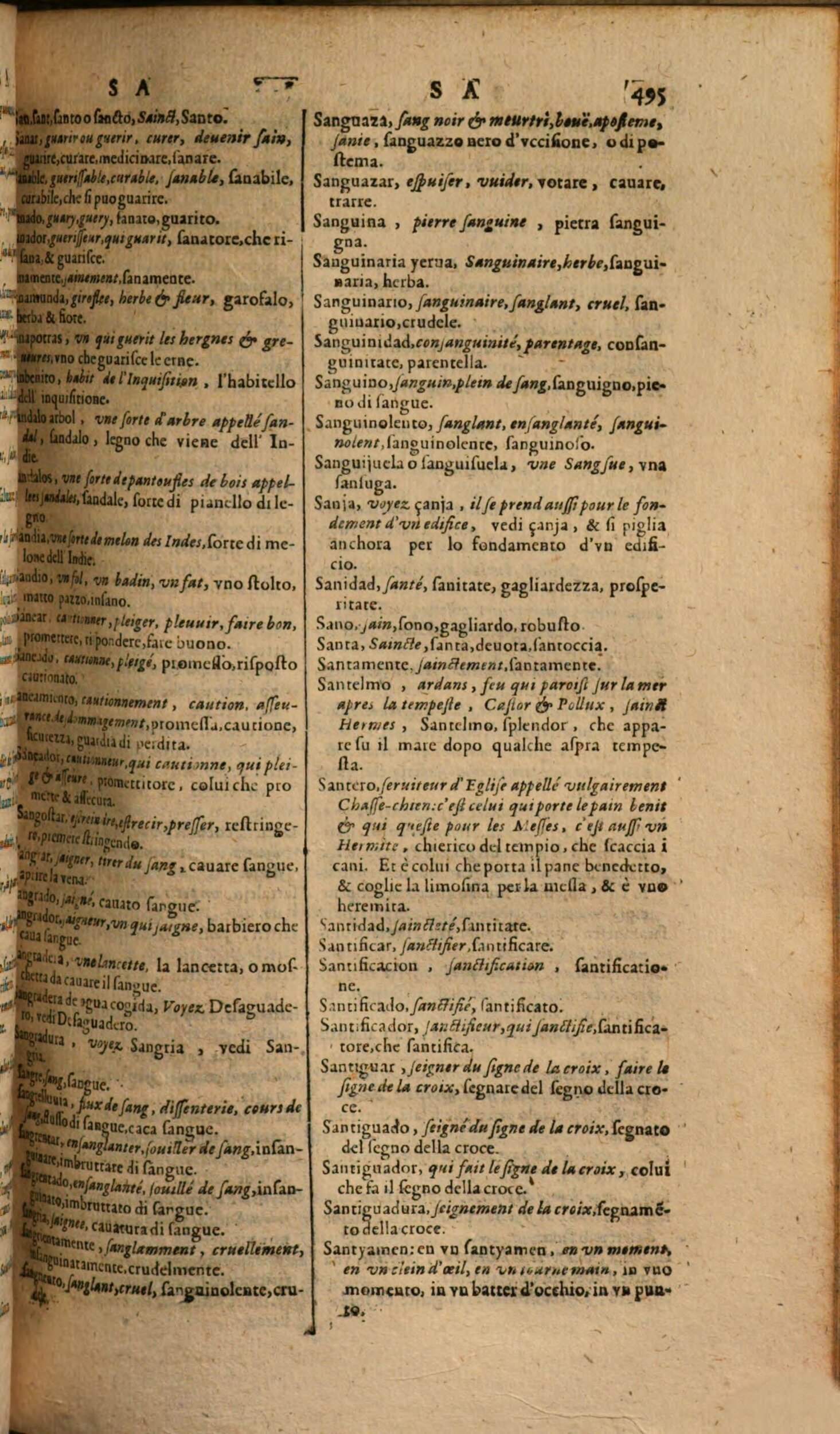 1617 - Samuel Crespin - Trésor des trois langues espagnole, française et italienne (Première partie) - Regensburg